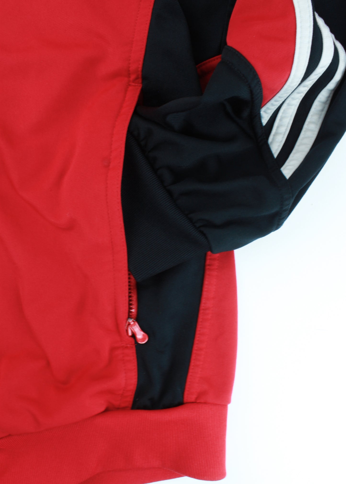 Adidas track jacket in red