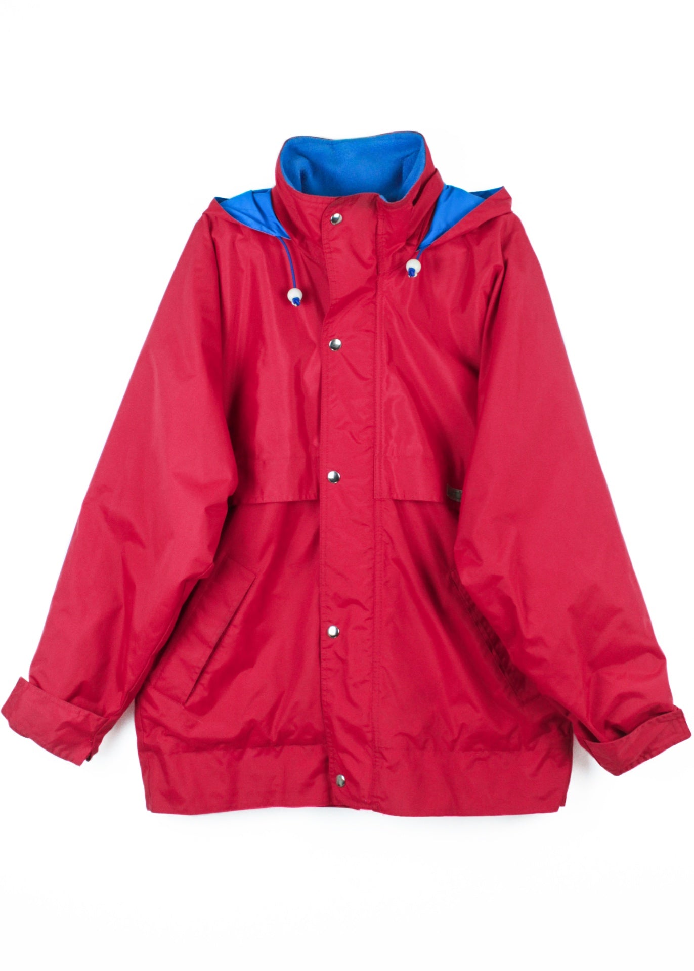 Aigle Red Jacket with Blue Fleece Lining