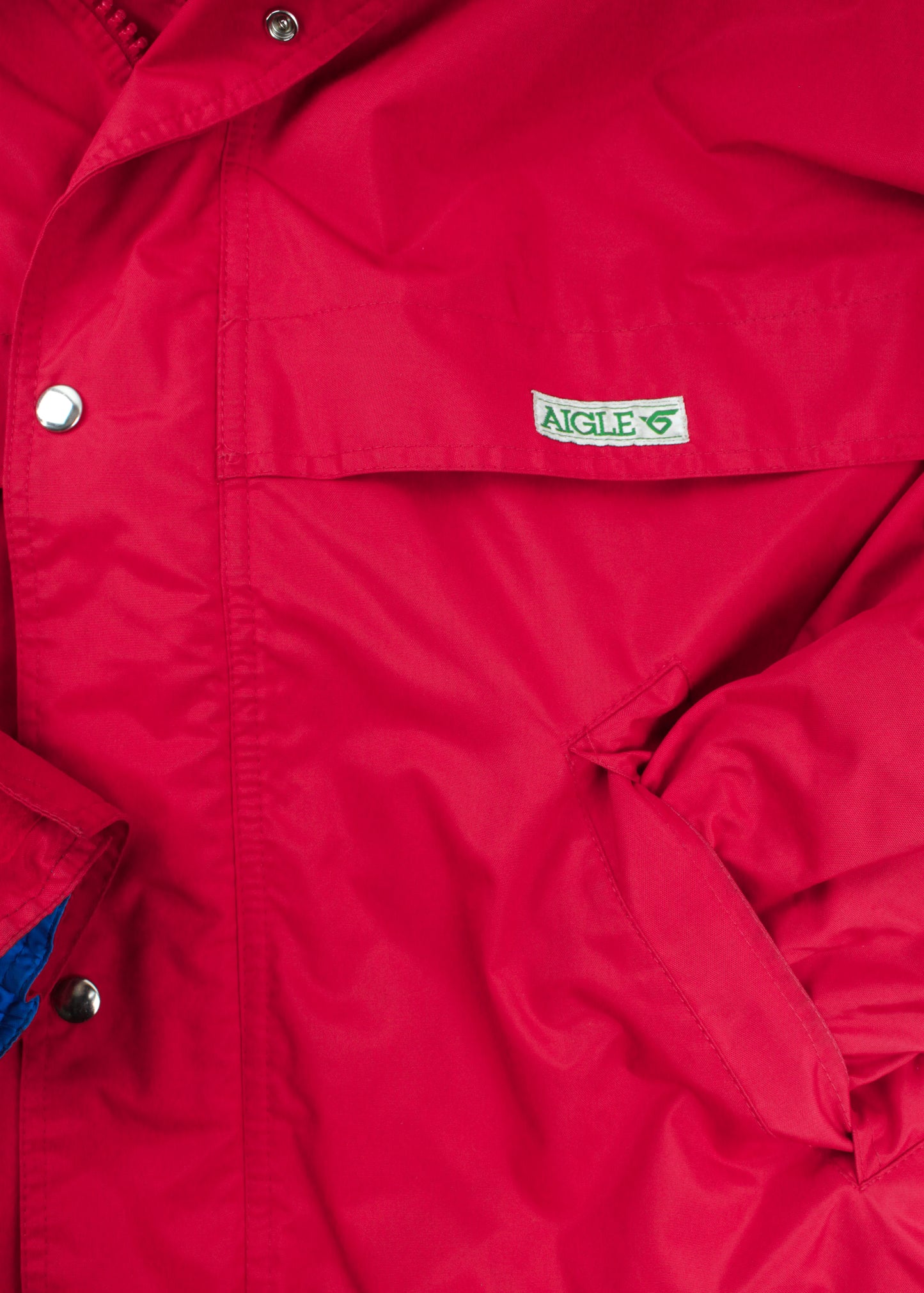 Aigle Red Jacket with Blue Fleece Lining