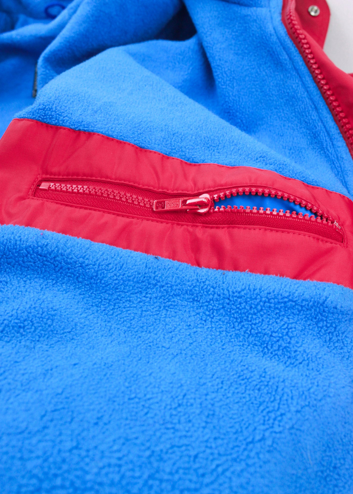 Aigle Red Jacket with Blue Fleece Lining