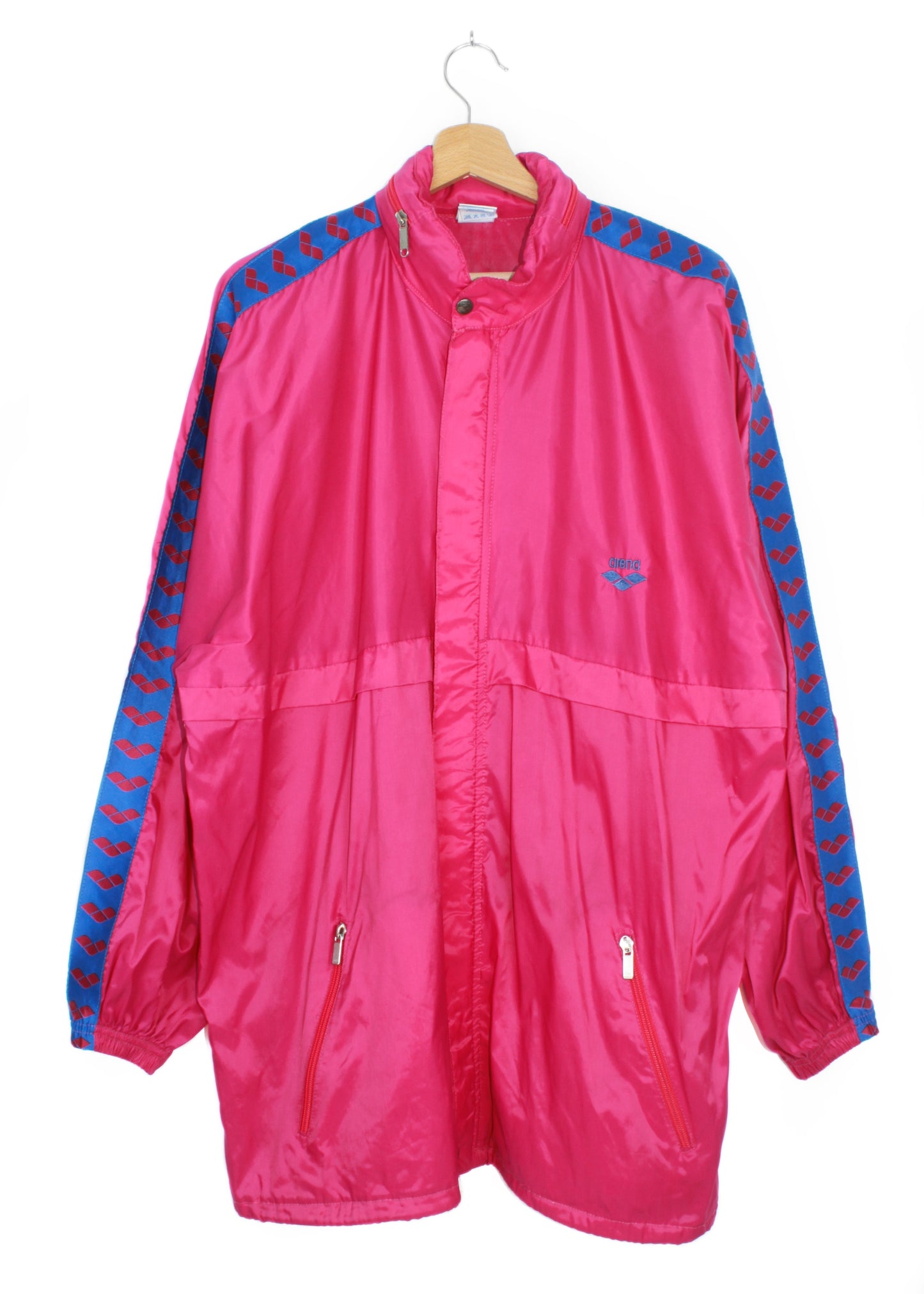 Arena windbreaker in neon pink (with hood)