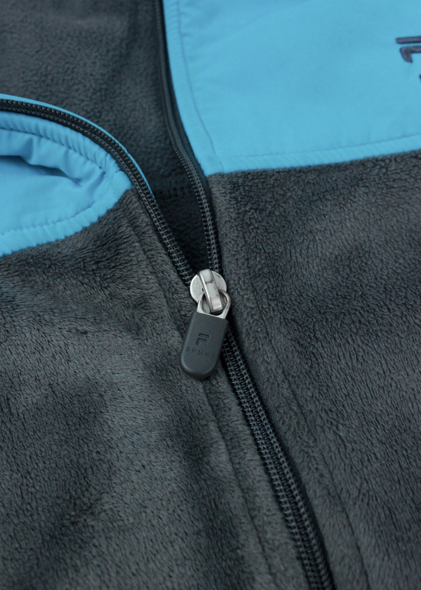 Fila fleece in shadow grey and arctic blue with zip