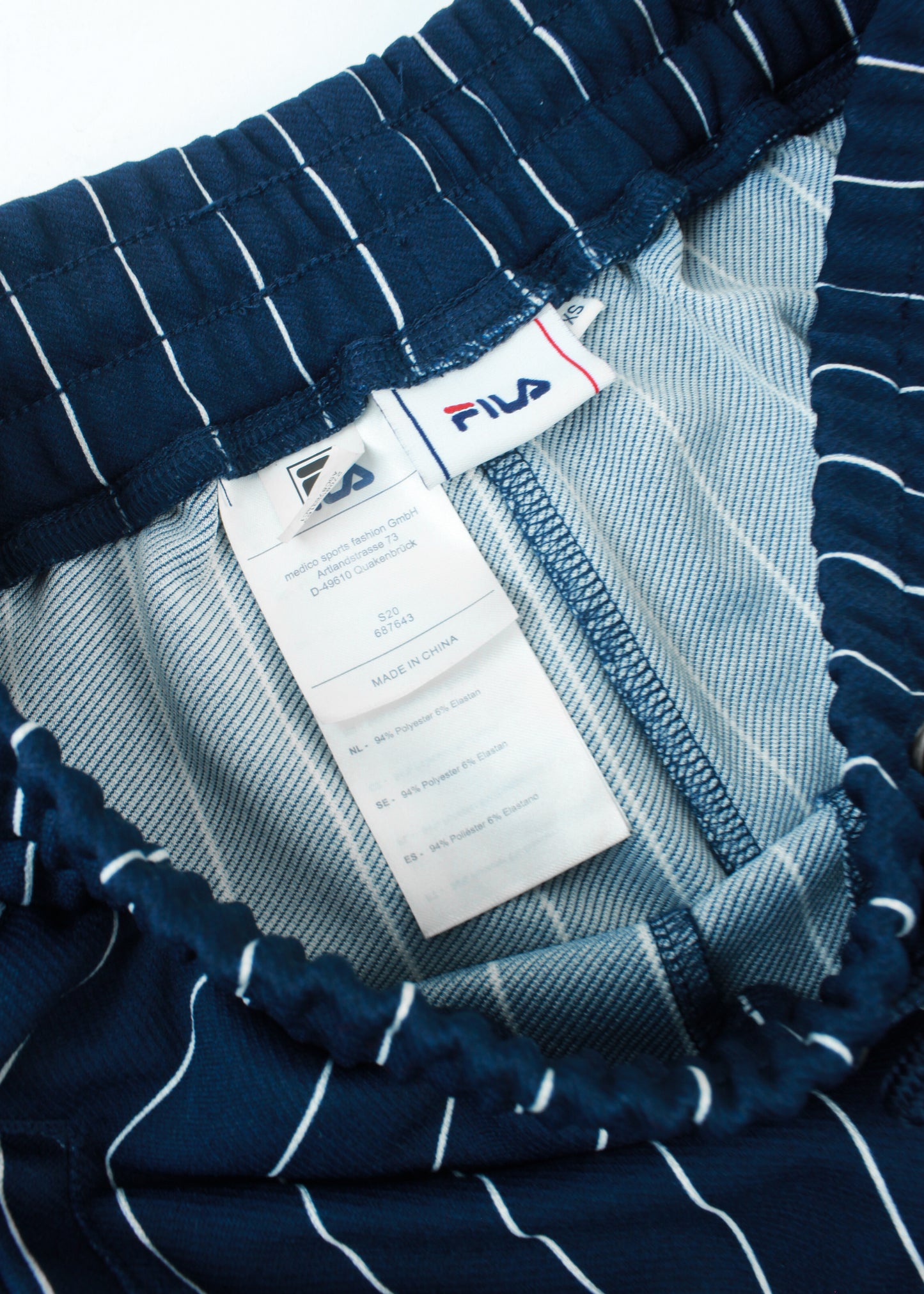 Fila striped shorts in blue (with pockets)