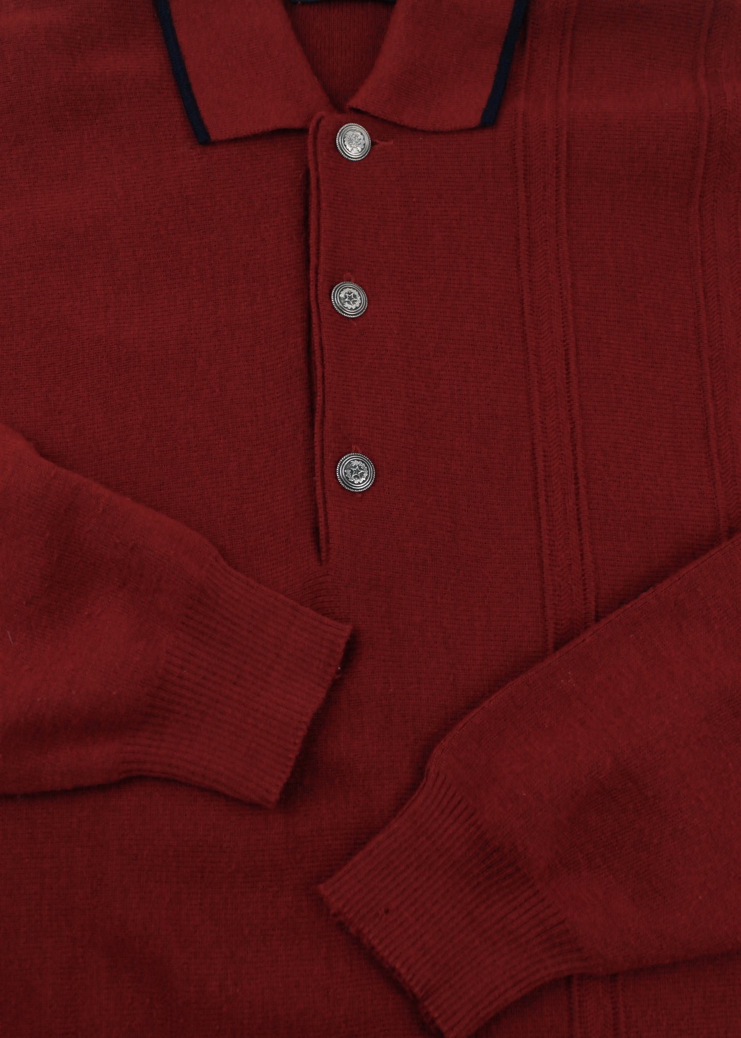 IL Granchio sweater in burgundy with collar