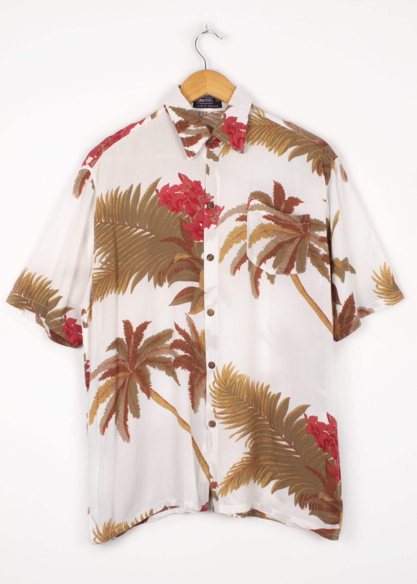 Hawaii printed shirt in white