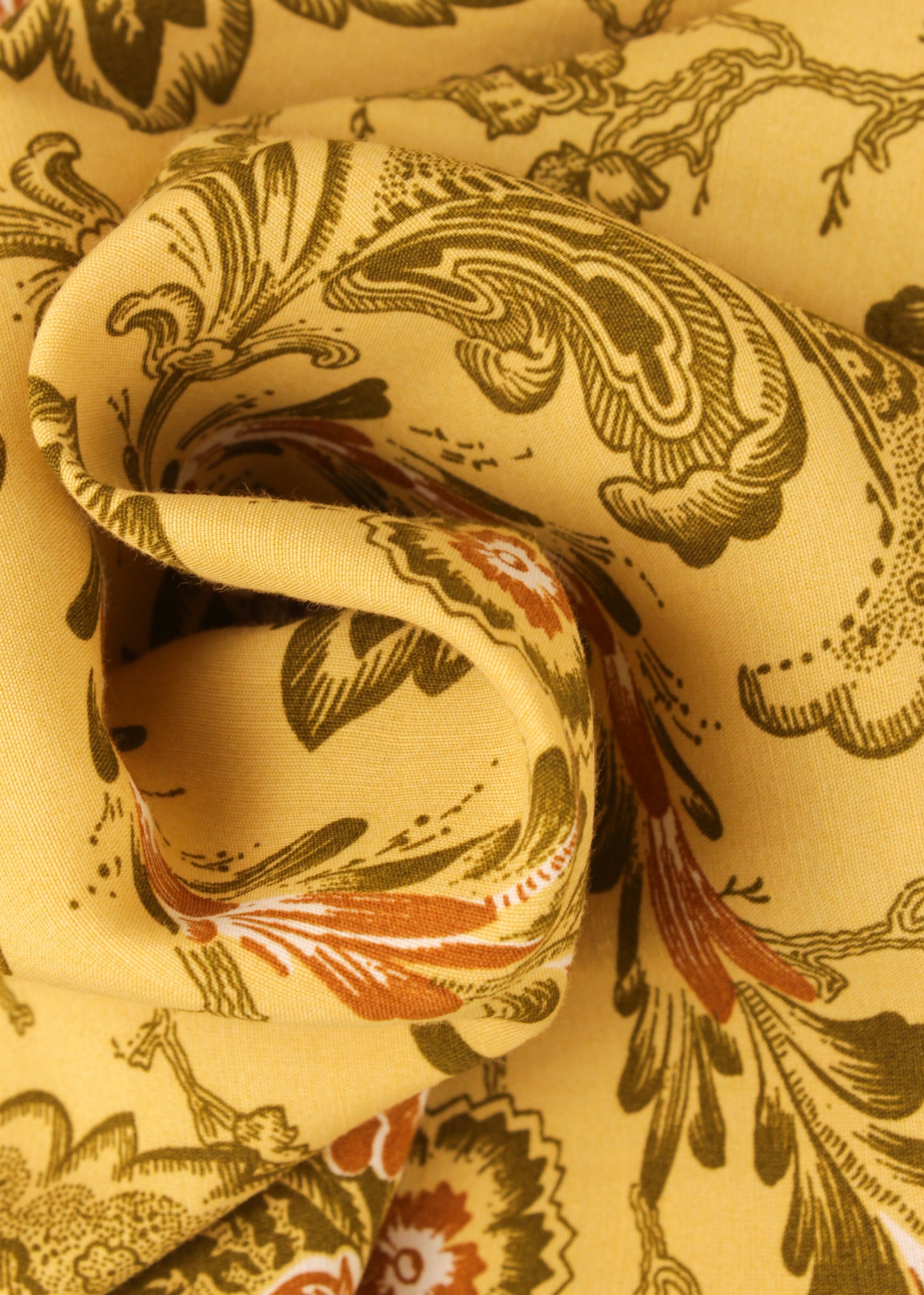 Vintage floral printed shirt in yellow
