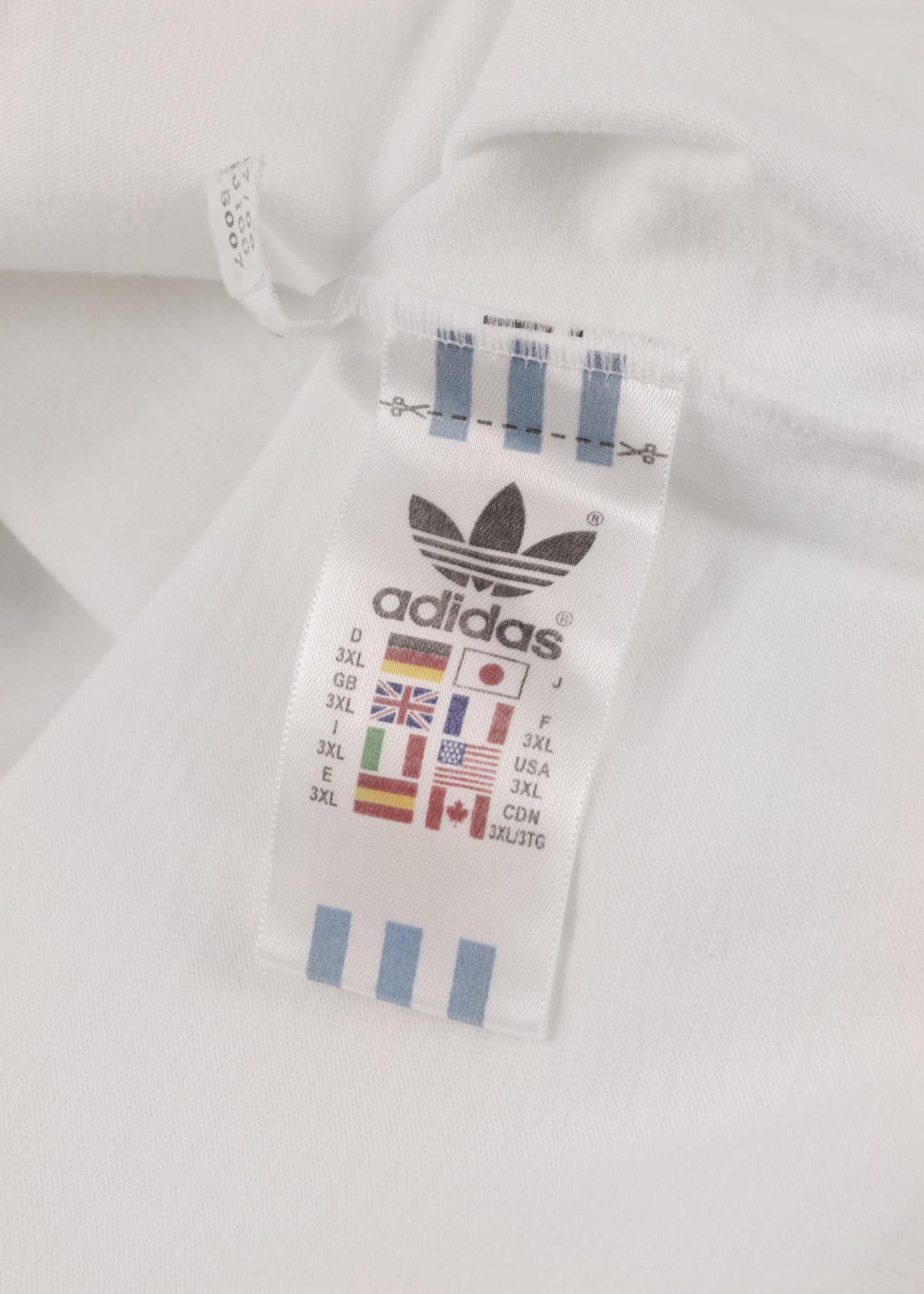 Adidas t-shirt in white with colorful logo