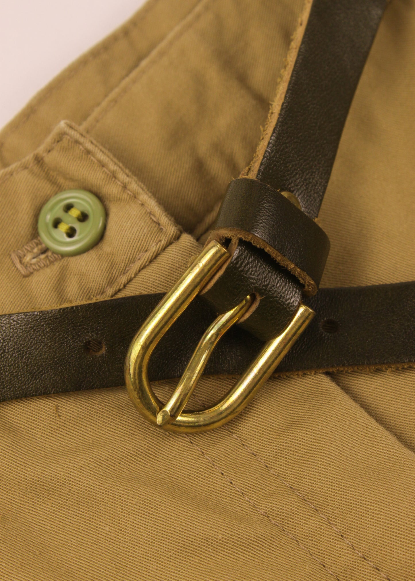 Midi skirt in olive with belt
