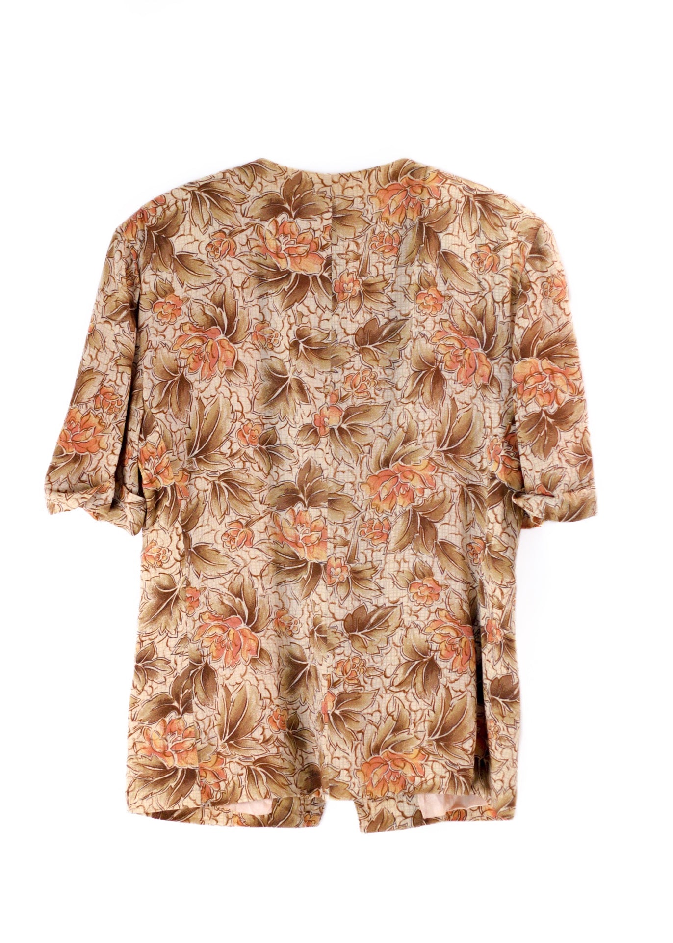Vintage short sleeve blazer in floral print