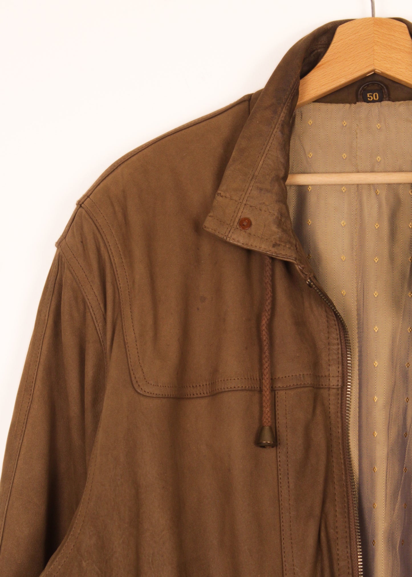Vintage leather jacket in brown