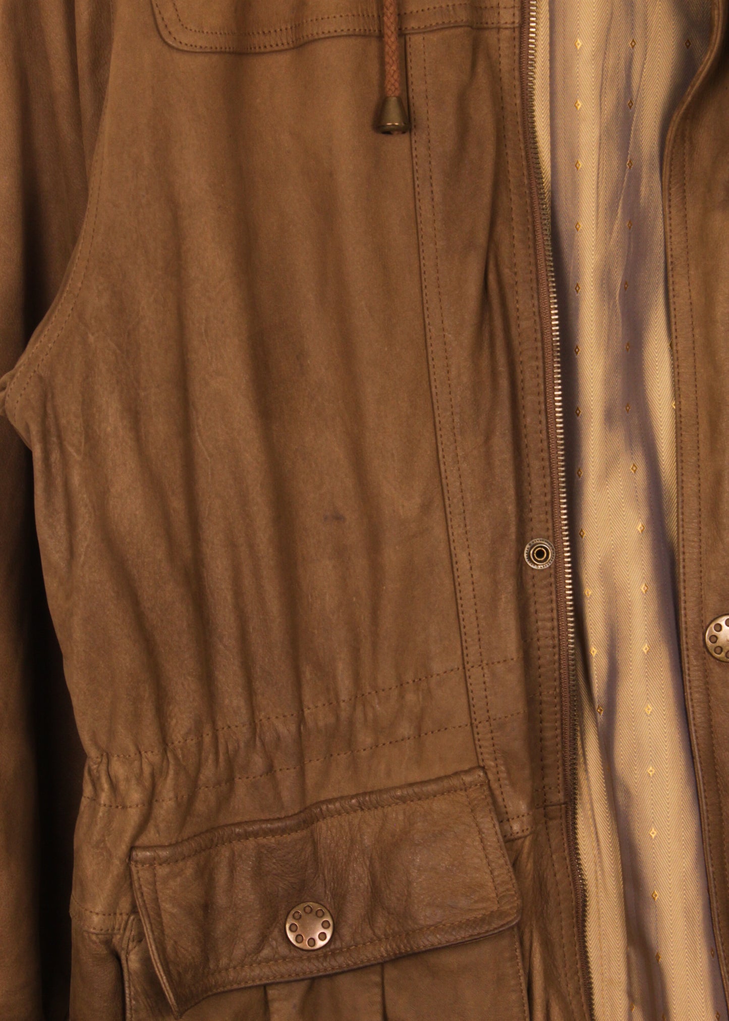 Vintage leather jacket in brown