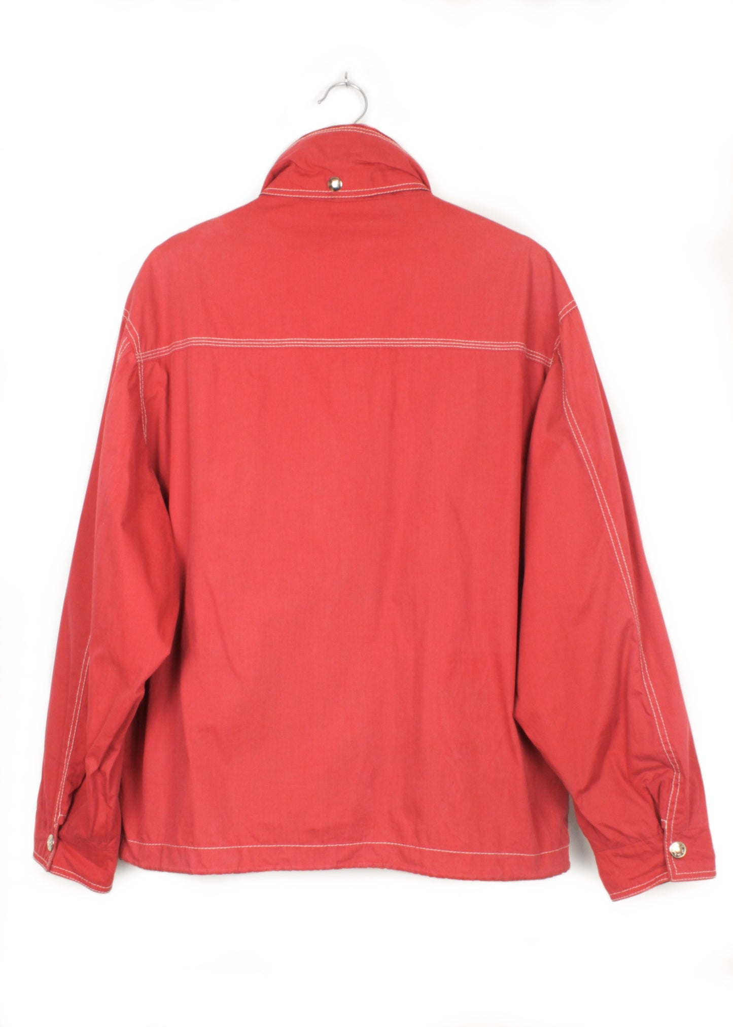 Polbot windbreaker in red with hidden hood