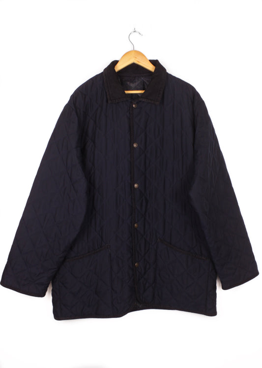 Quilted jacket in dark blue