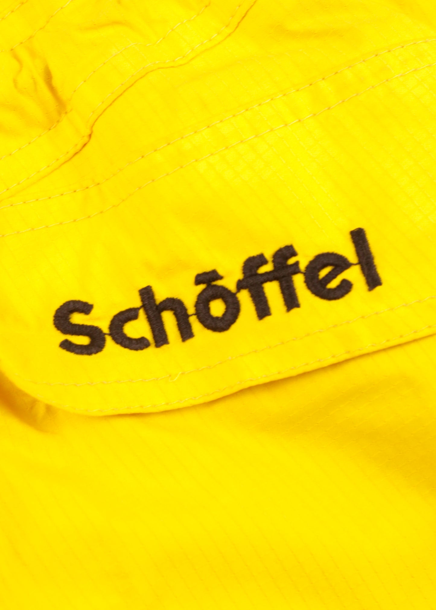 Vintage sport parka in yellow with hidden hood