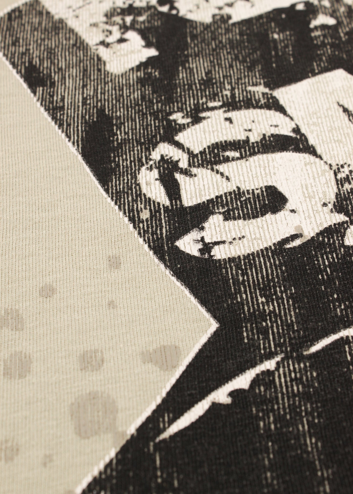 Vintage printed tee in beige