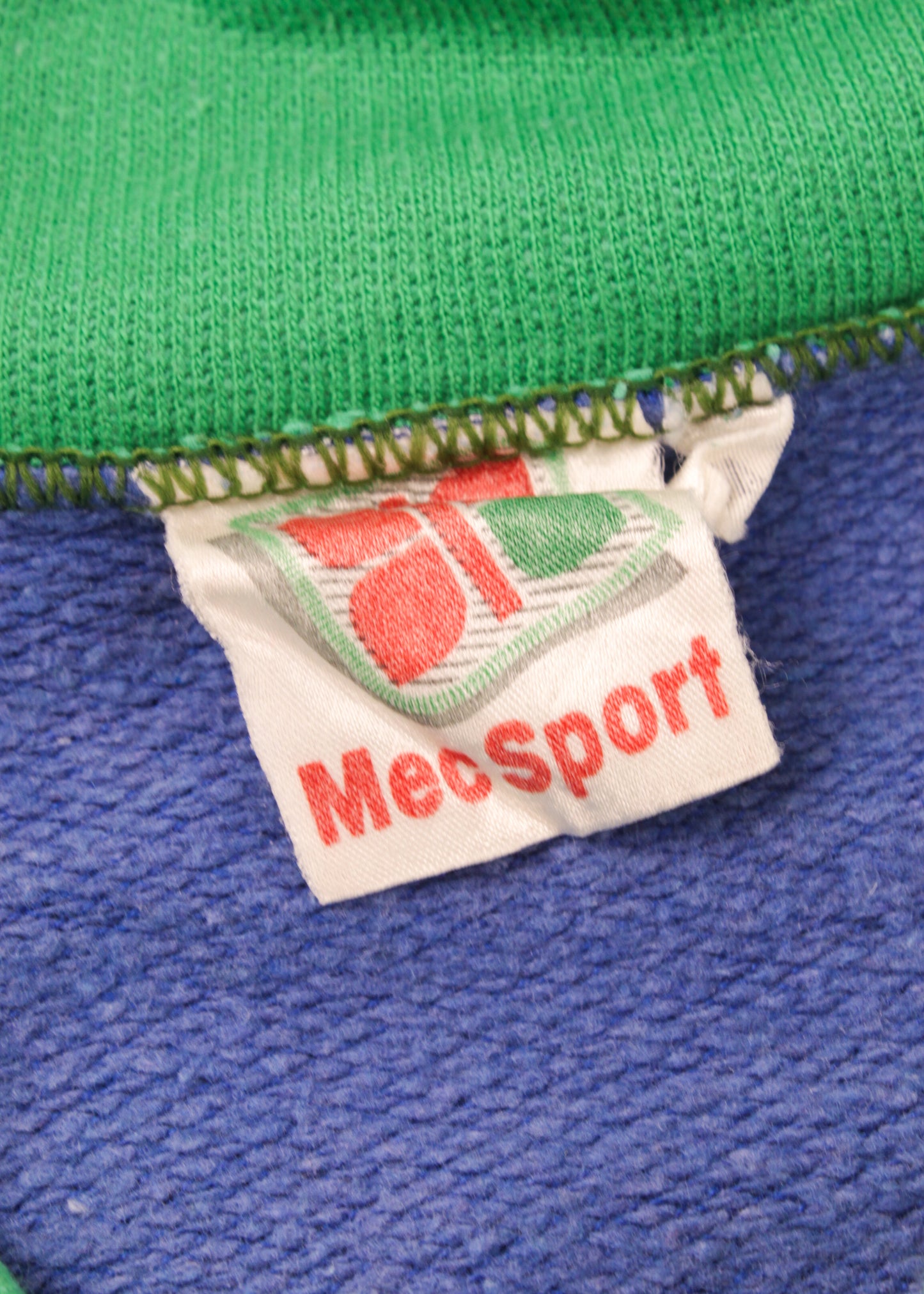 Vintage track jacket in blue and green