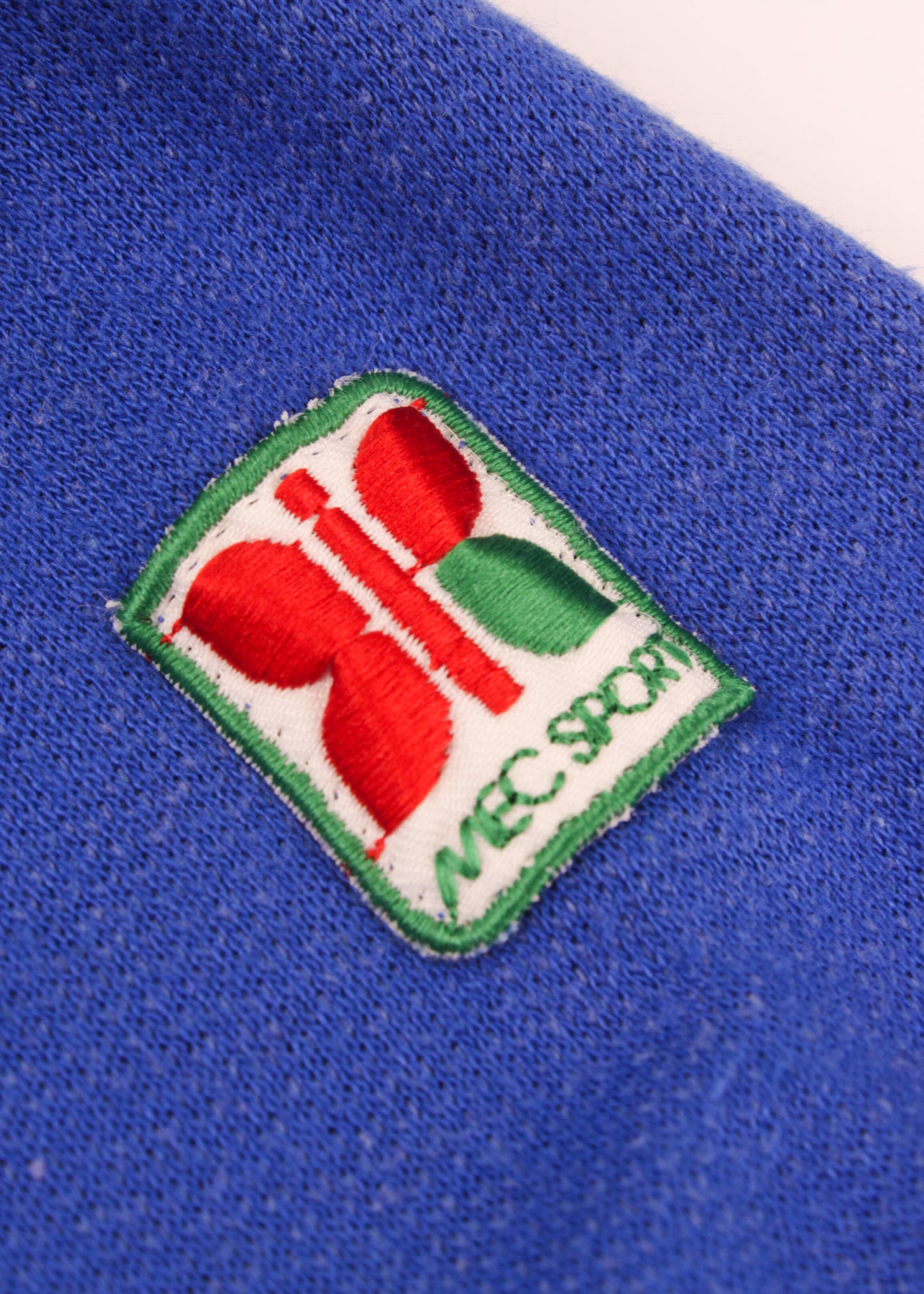 Vintage track jacket in blue and green
