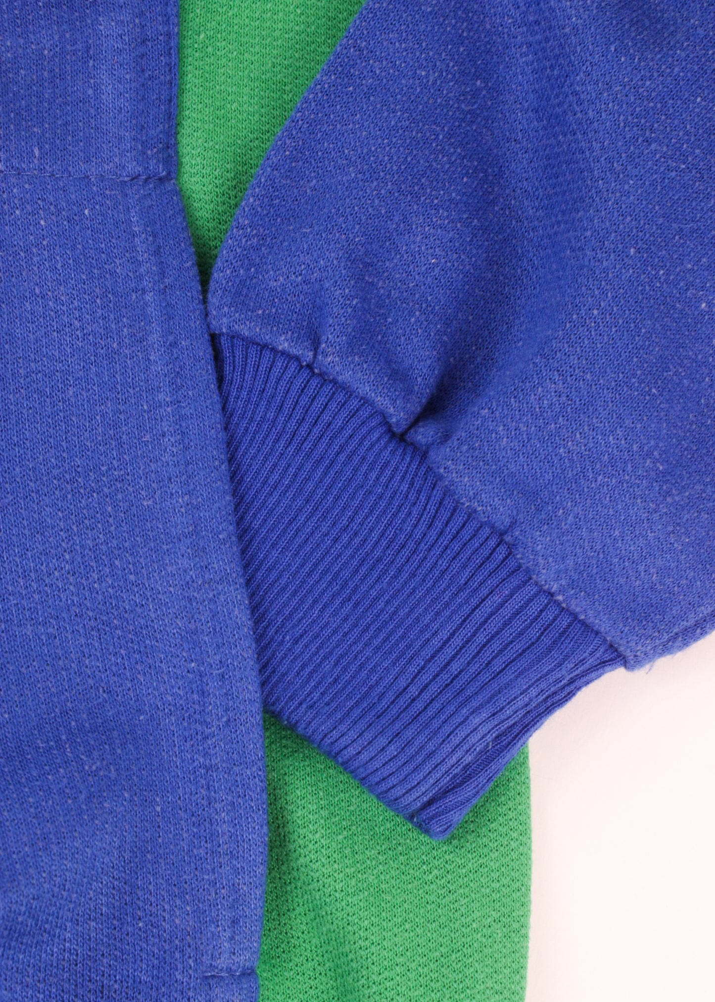 Vintage track jacket in blue and green