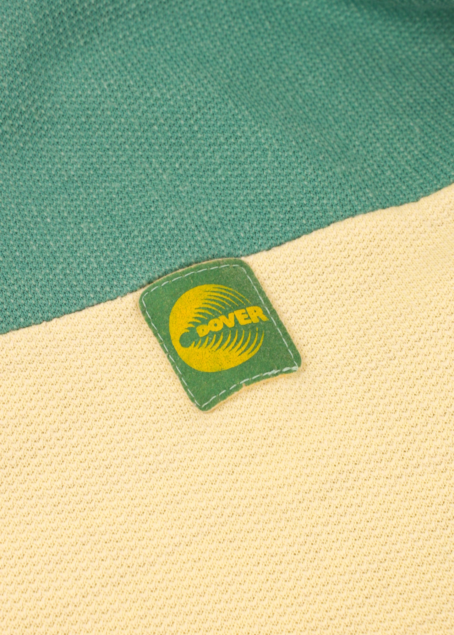 Vintage track jacket in sage green, yellow and green