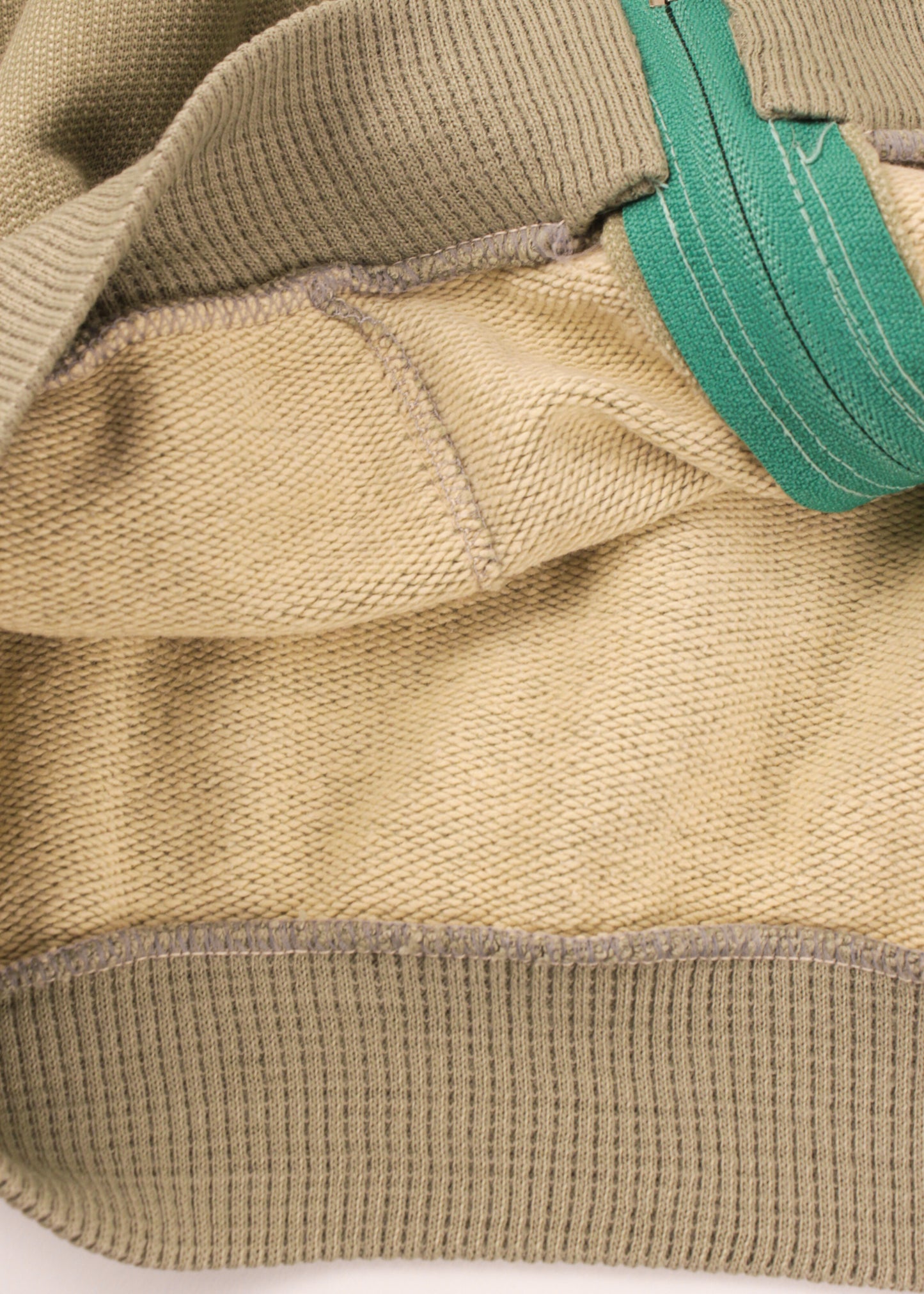 Vintage track jacket in sage green, yellow and green