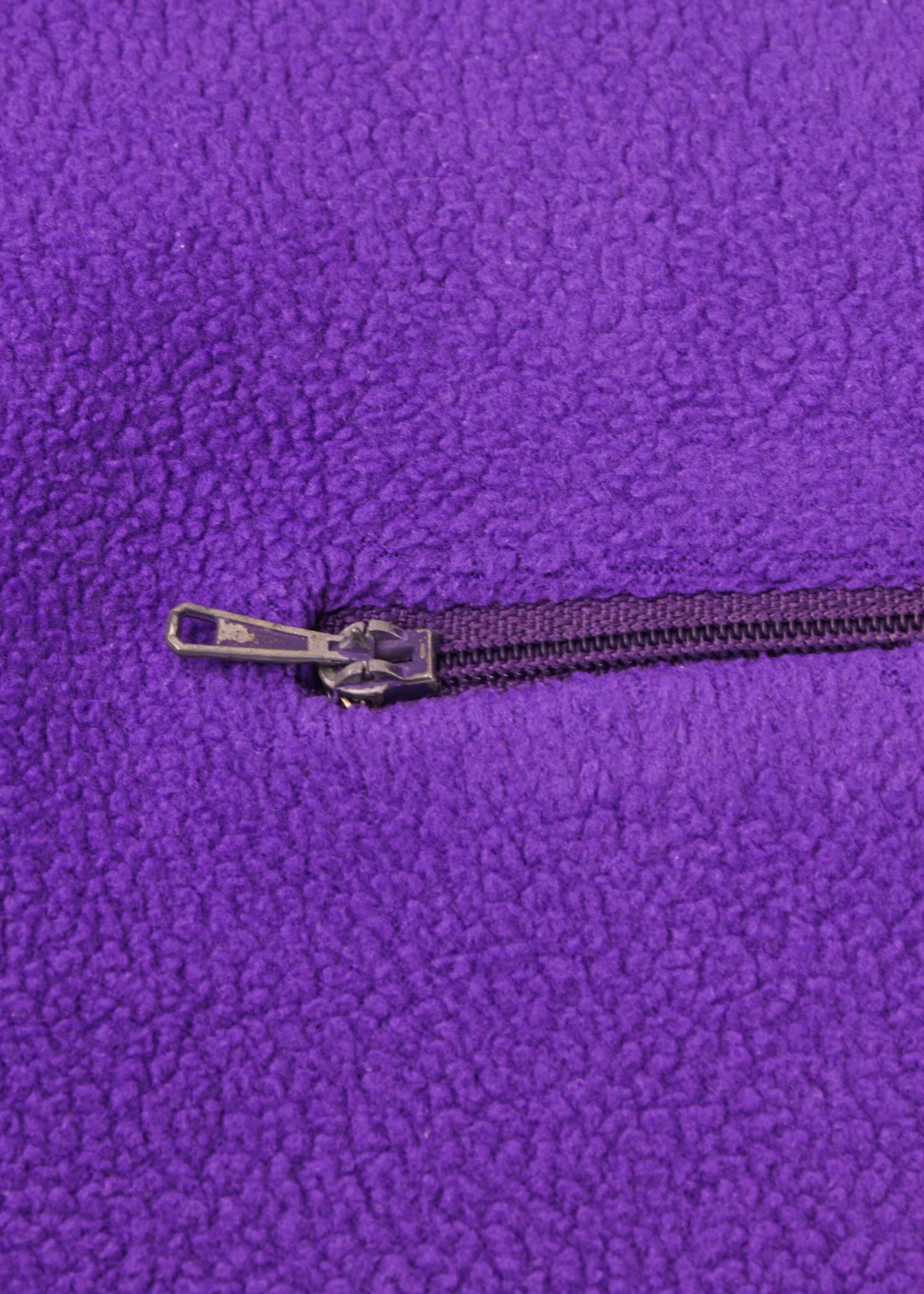 Vintage fleece in purple and green
