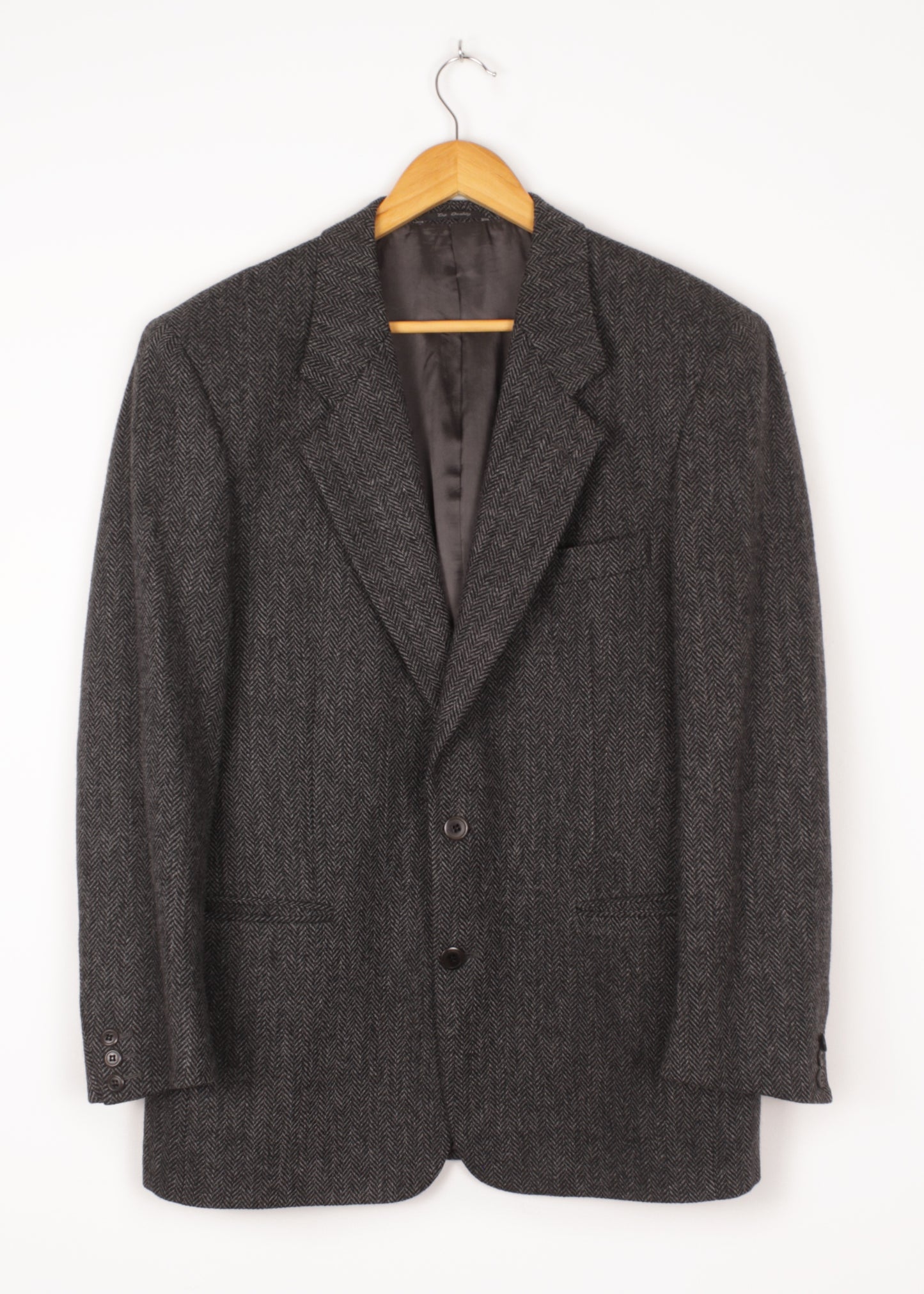 Woolen jacket in charcoal