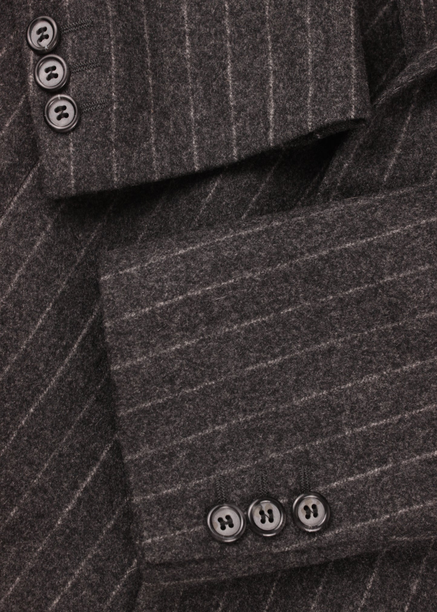 Striped woolen jacket in grey