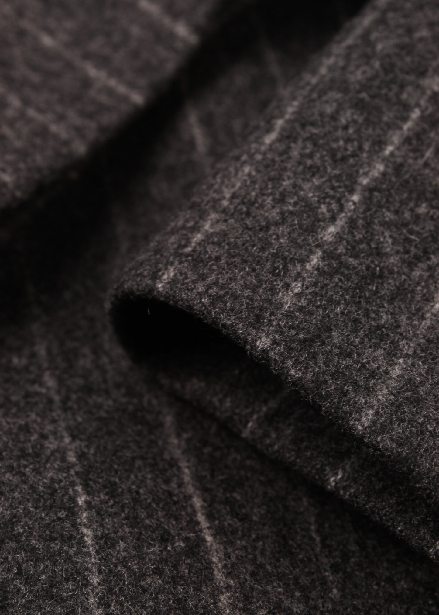 Striped woolen jacket in grey