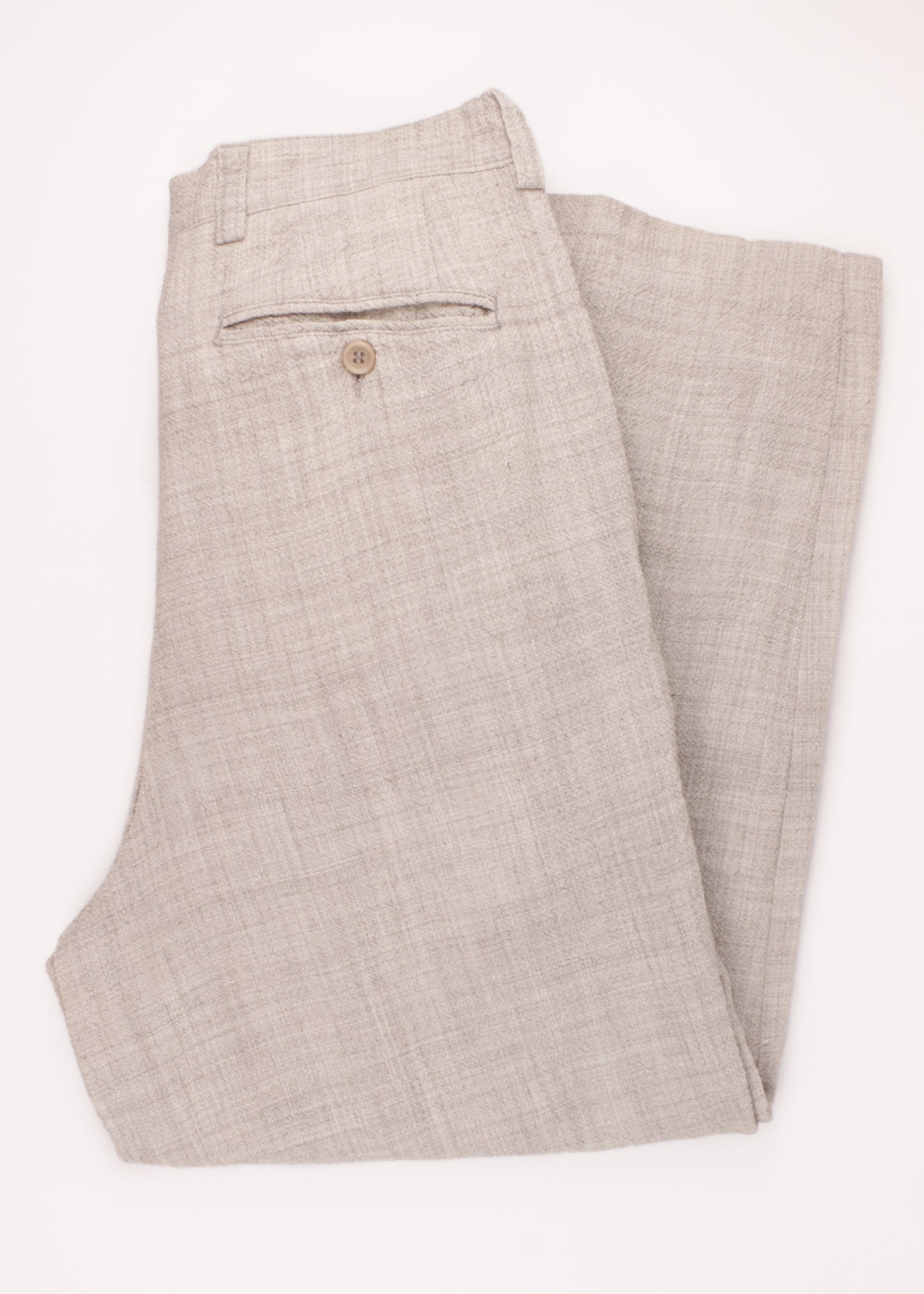 Woolen trousers in beige