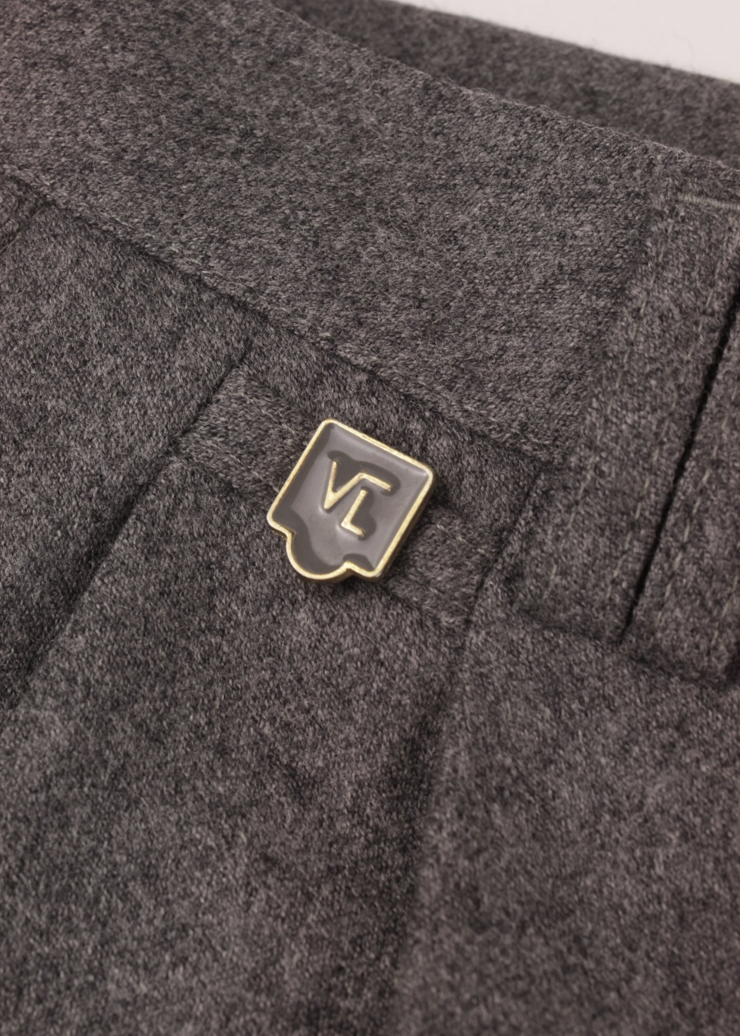 Warm woolen trousers in grey