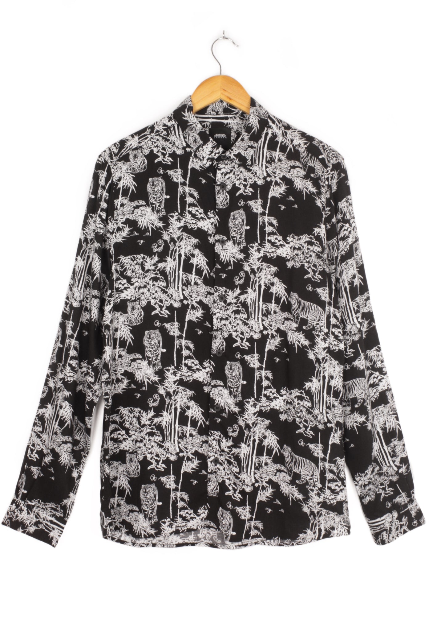 Vintage printed shirt in black