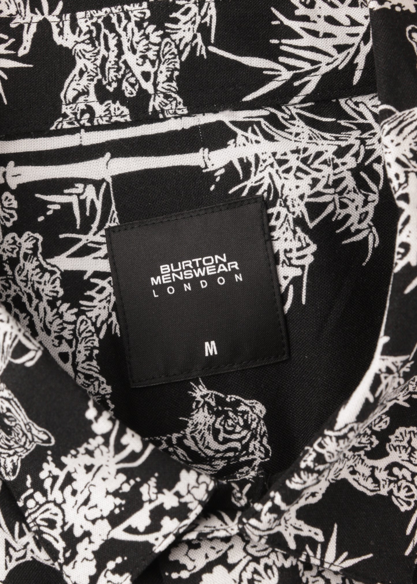 Vintage printed shirt in black