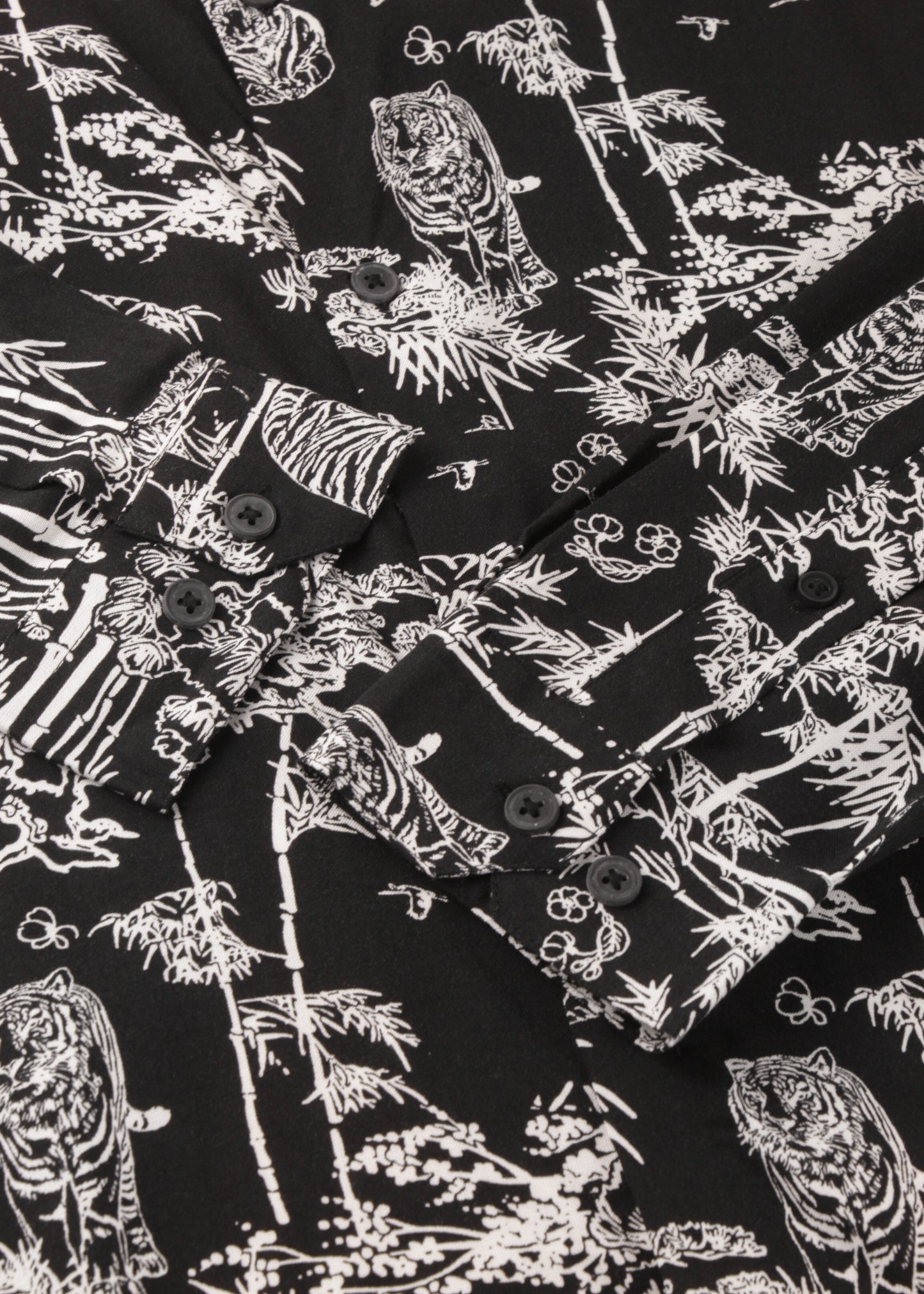 Vintage printed shirt in black