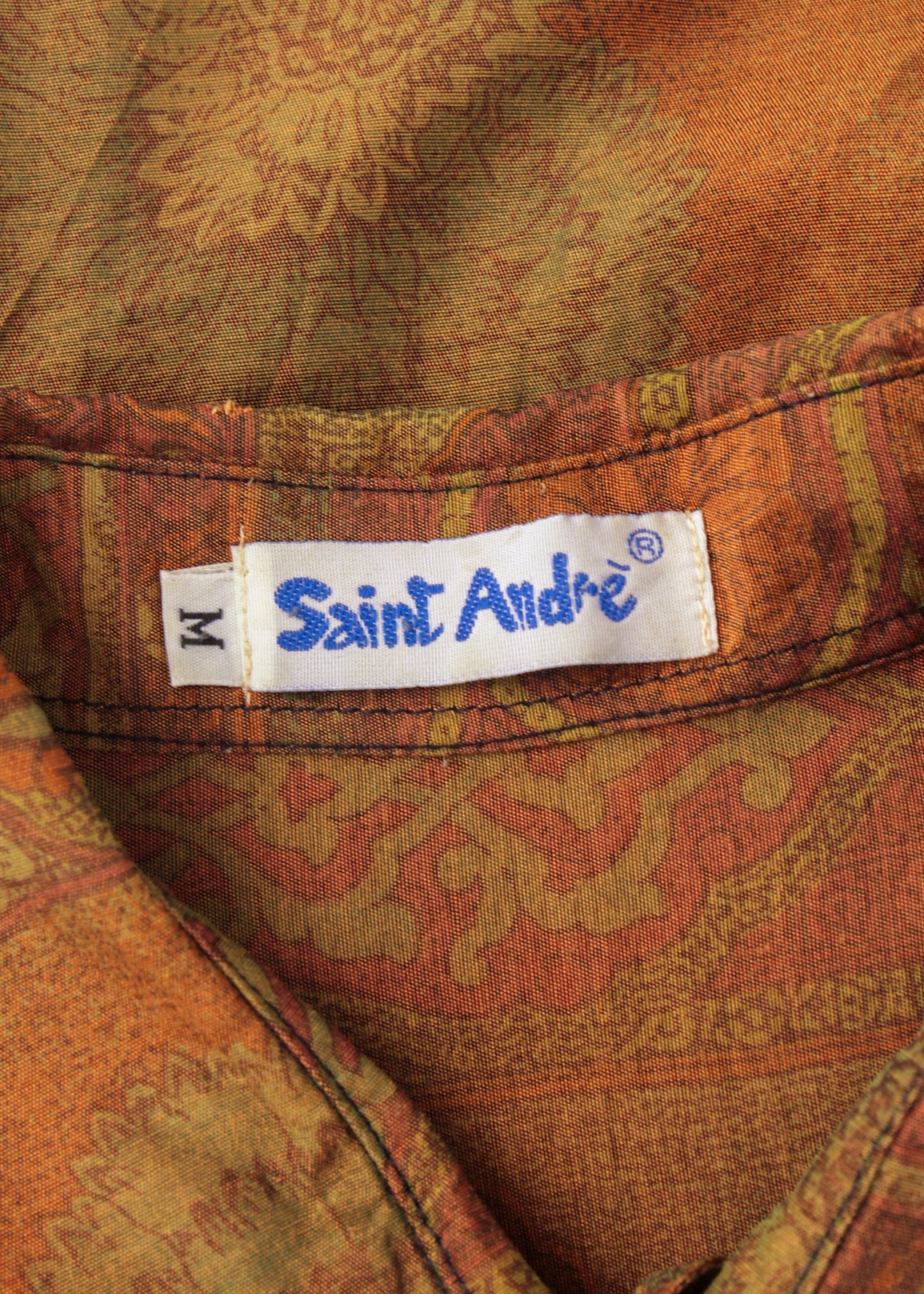 Vintage unisex printed shirt in brown
