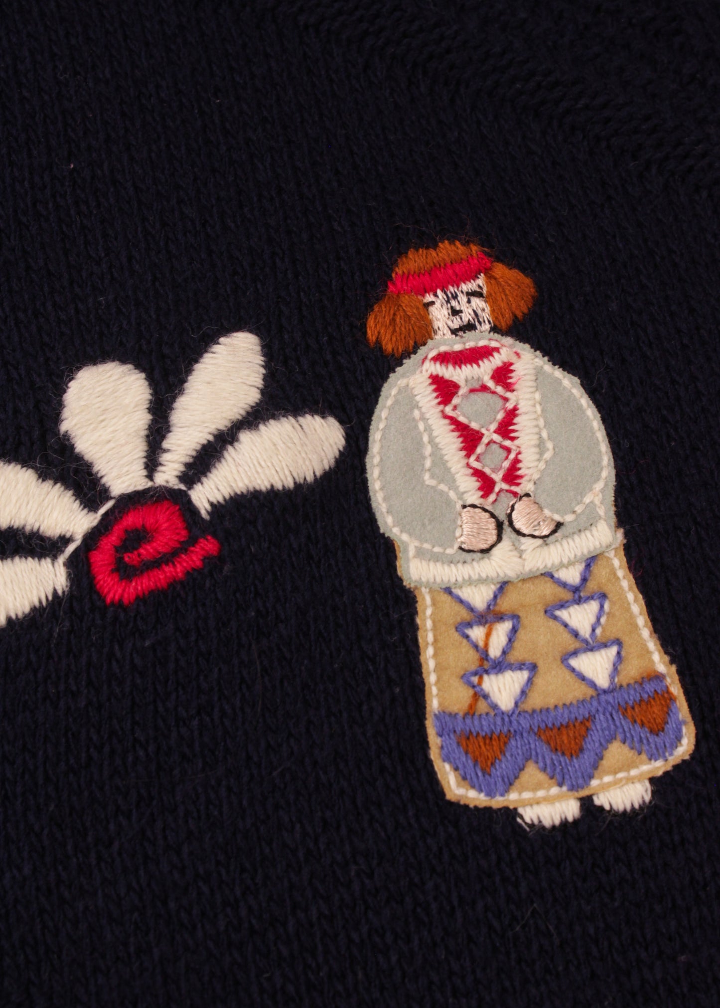 Vintage woolen sweater in navy