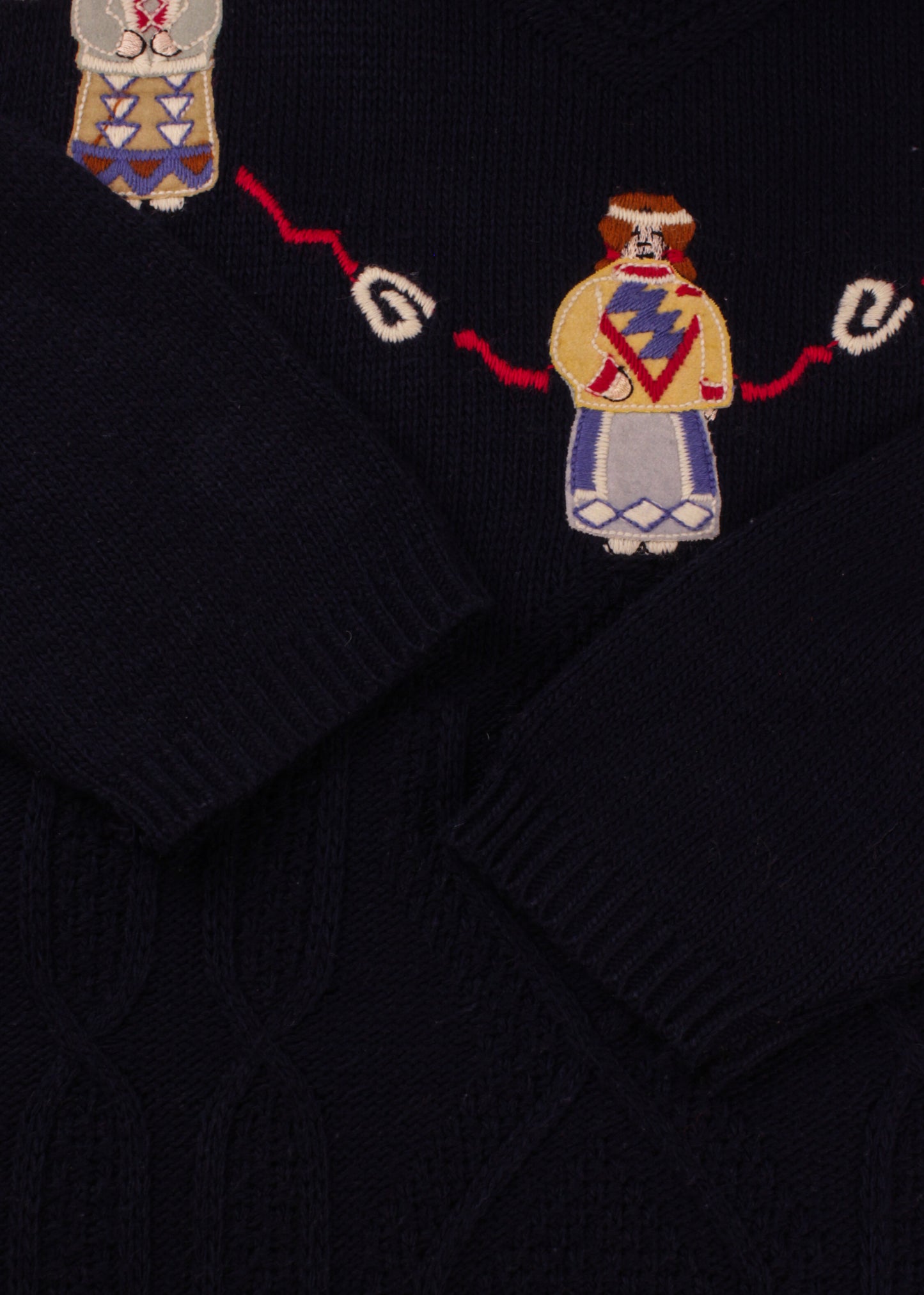 Vintage woolen sweater in navy