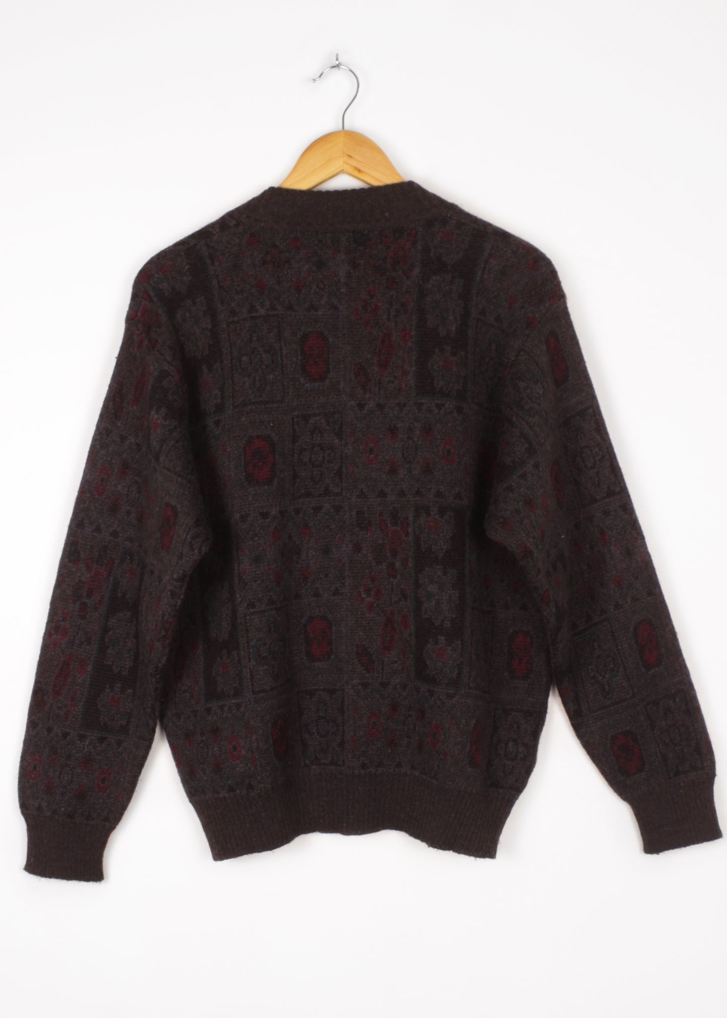 Vintage woolen cardigan in charcoal