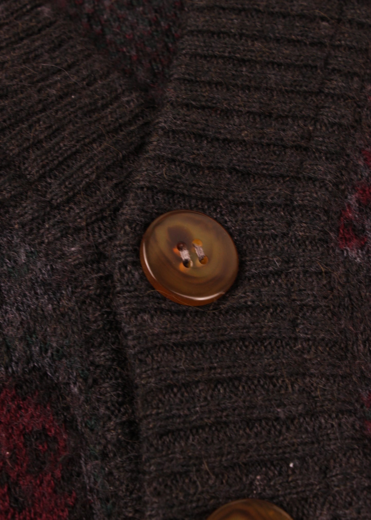 Vintage woolen cardigan in charcoal