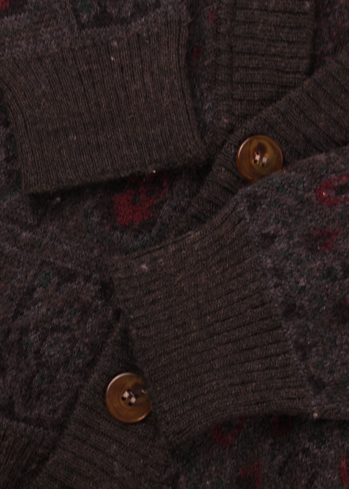 Vintage woolen cardigan in charcoal