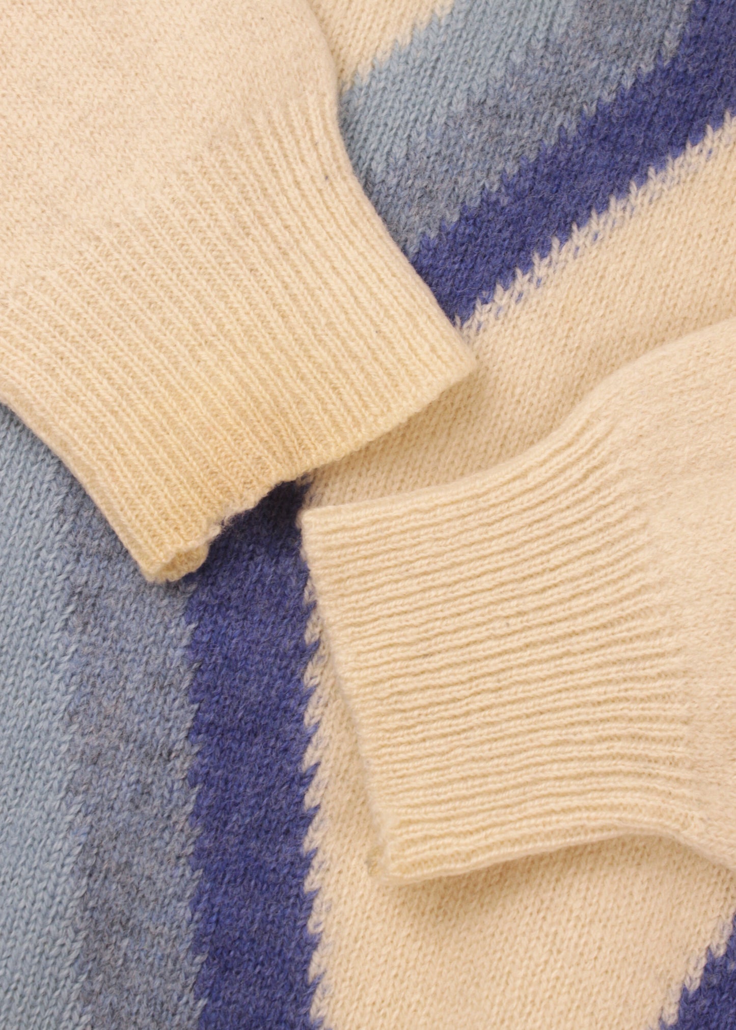 Shepard wool sweater in cream and blue
