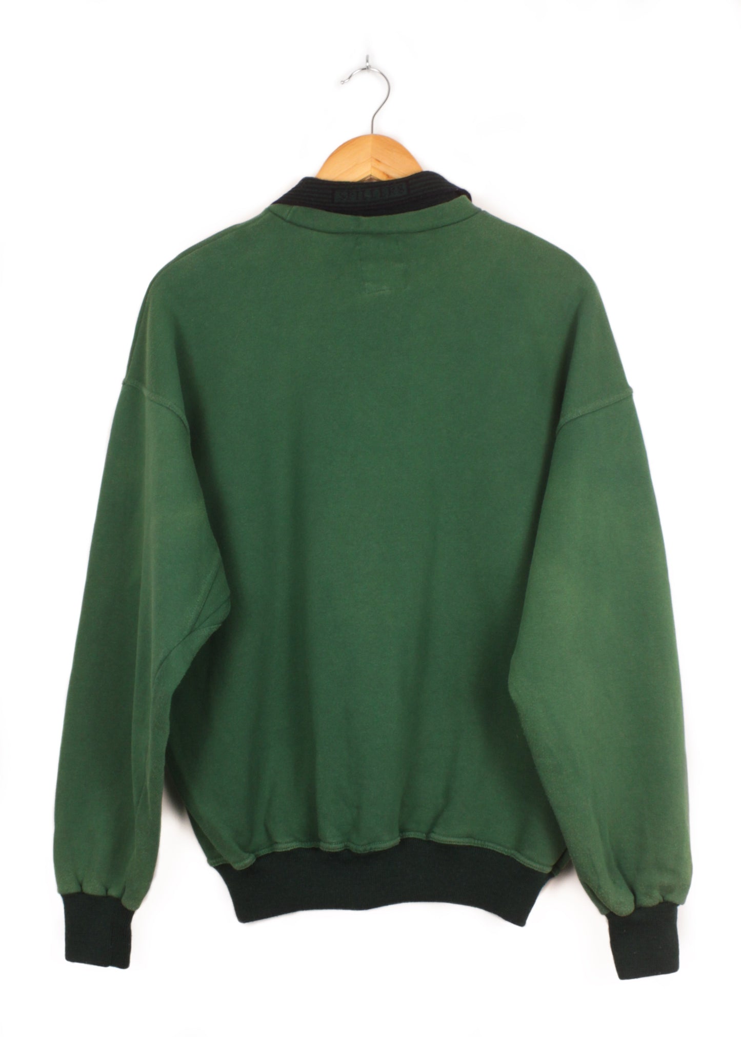 Vintage sweatshirt in green with collar