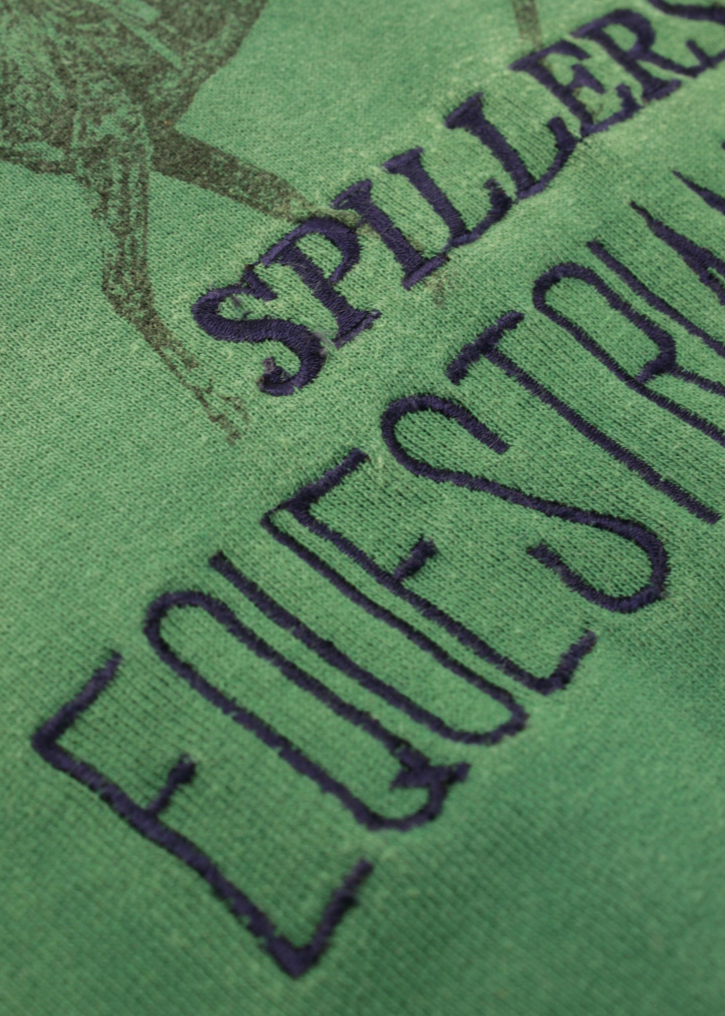 Vintage sweatshirt in green with collar