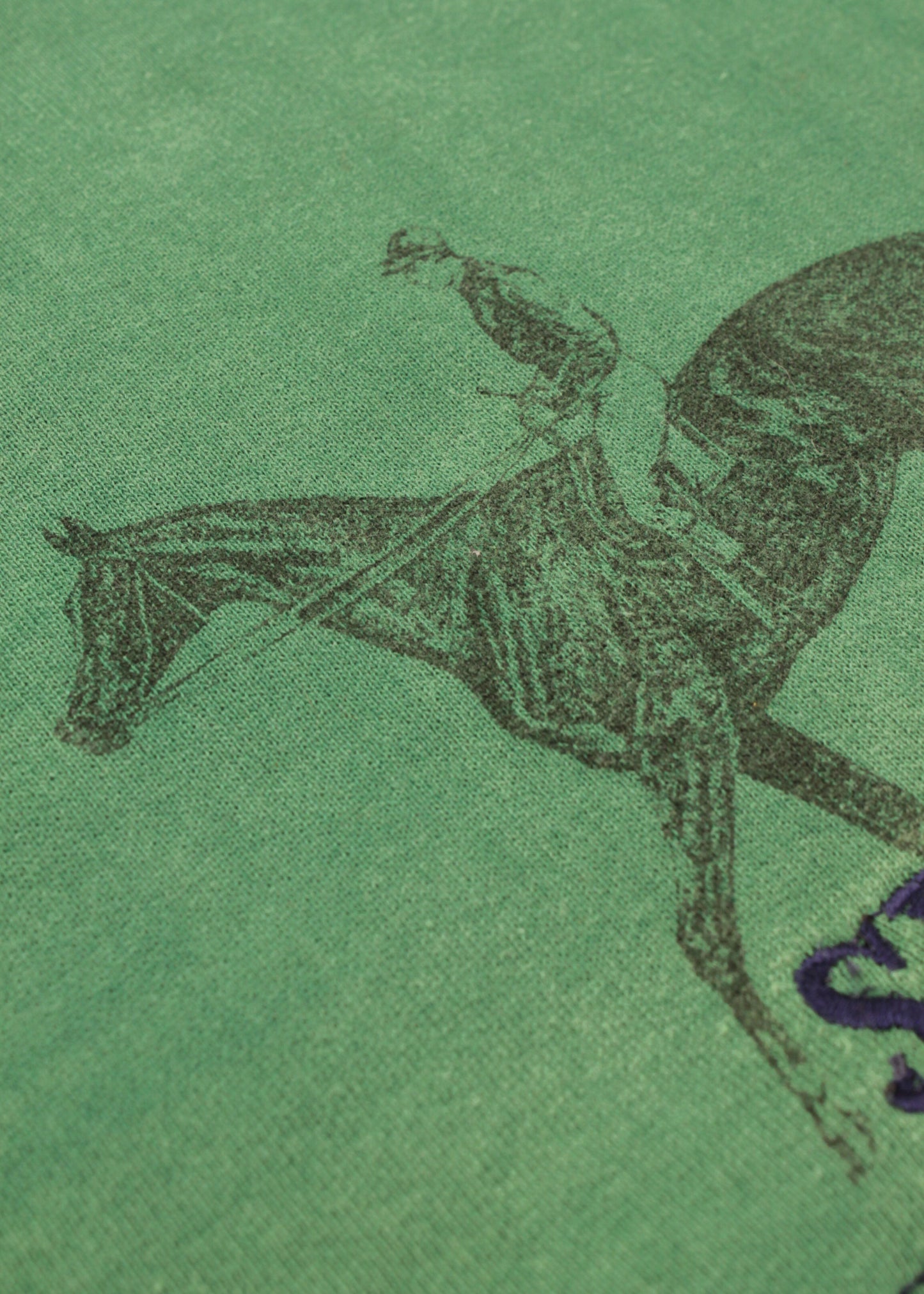 Vintage sweatshirt in green with collar