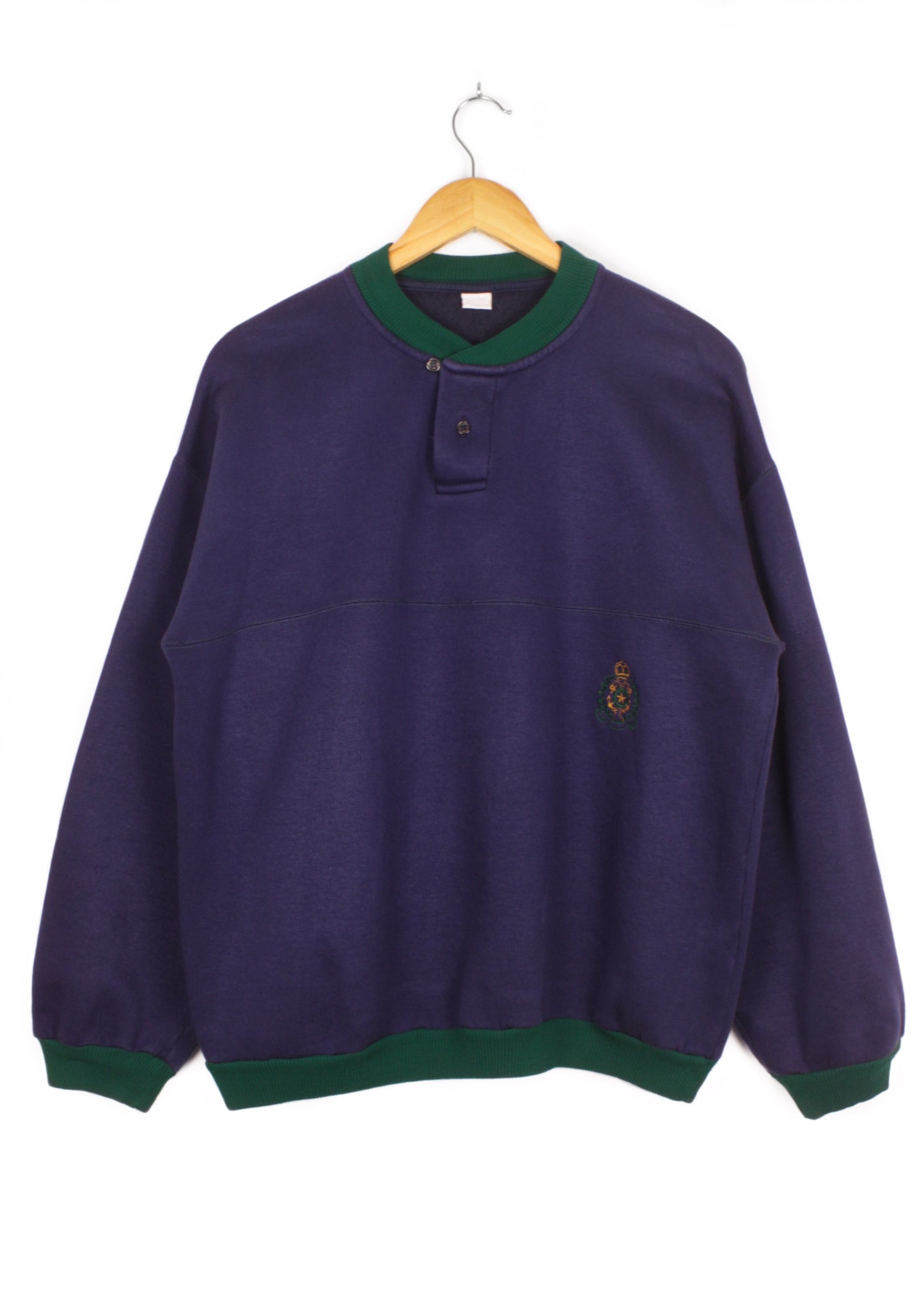 Vintage sweatshirt in navy and green