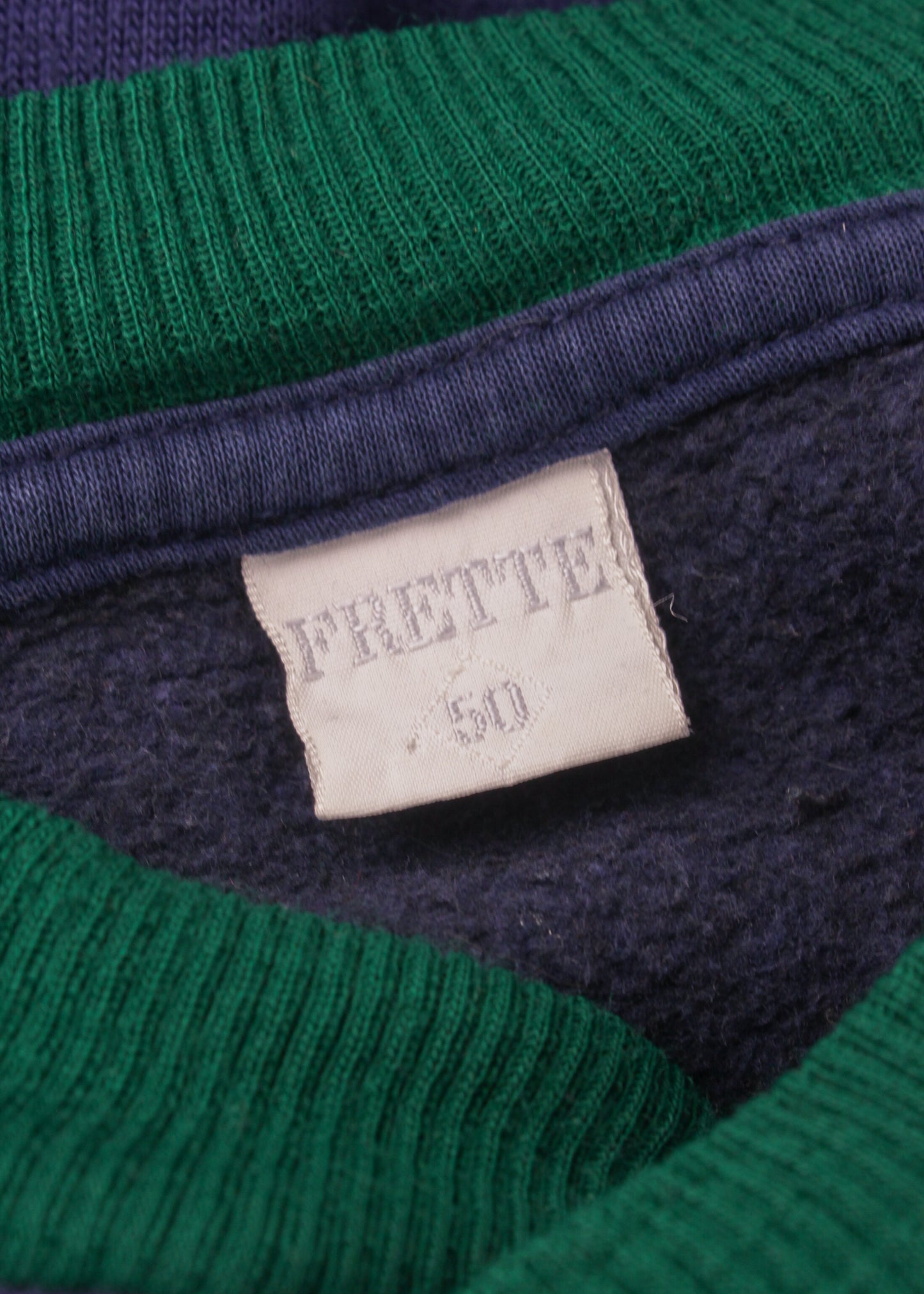 Vintage sweatshirt in navy and green