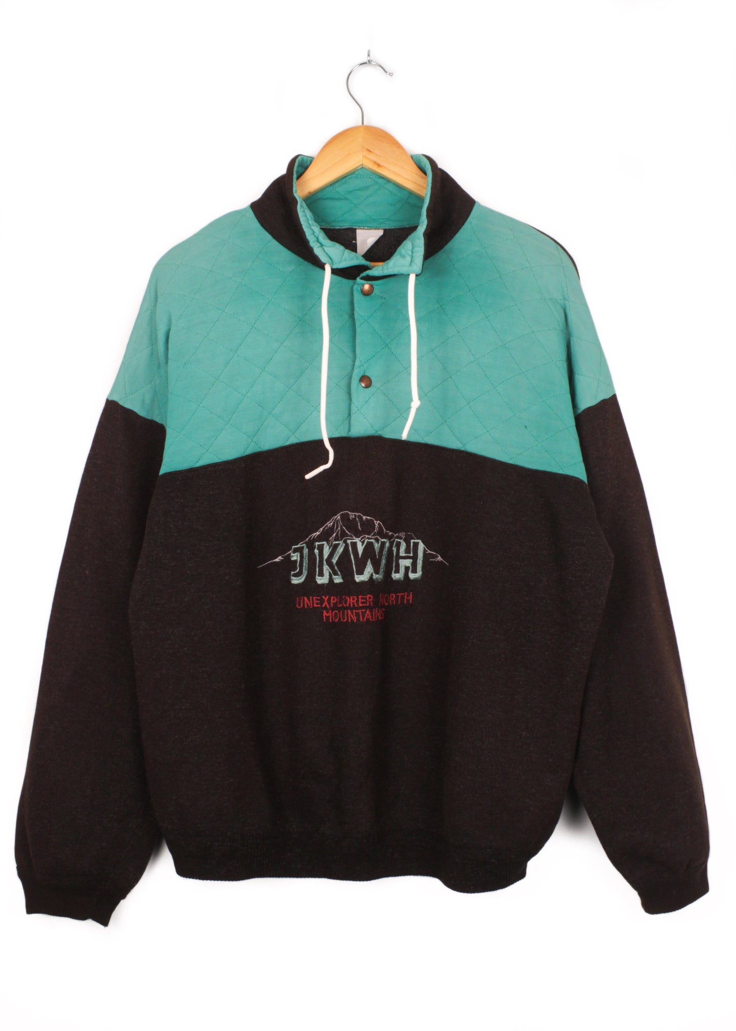 Vintage sweatshirt in charcoal with collar