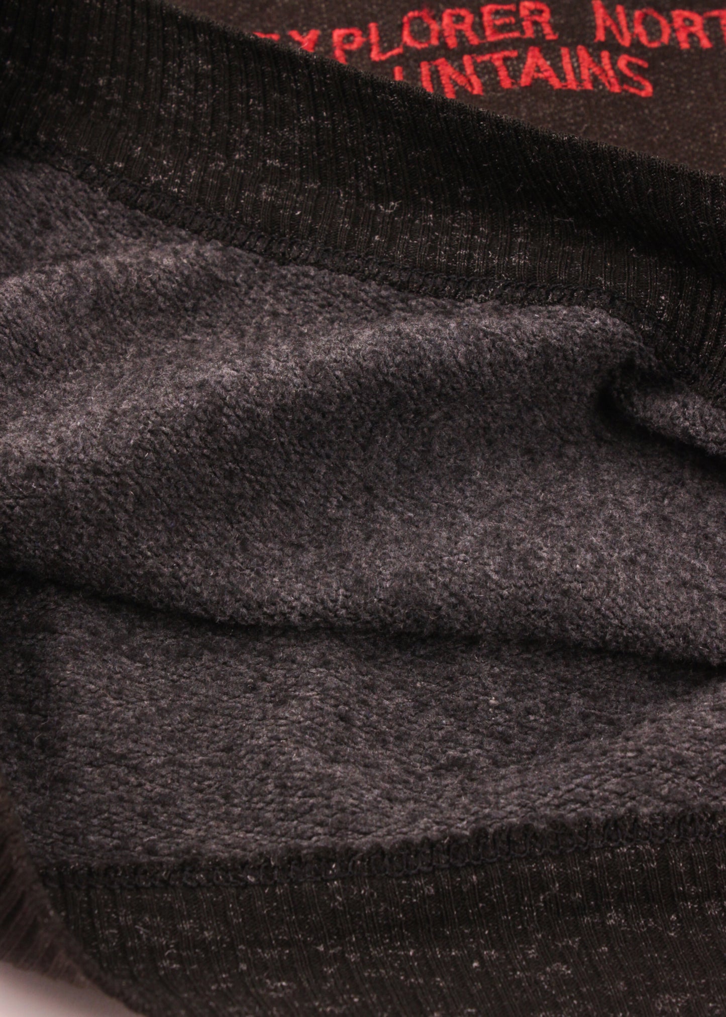 Vintage sweatshirt in charcoal with collar