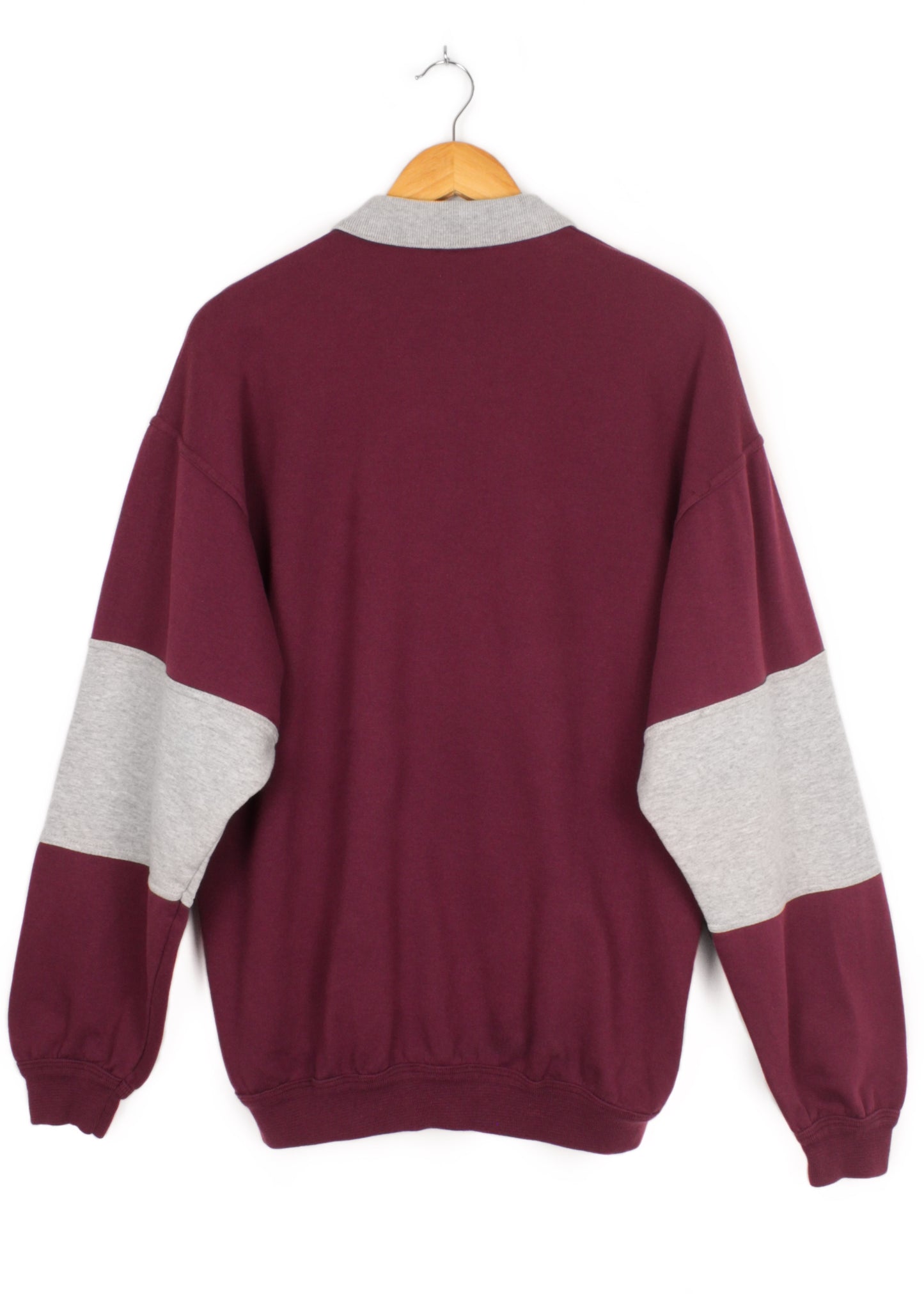 Vintage sweatshirt in eggplant and grey