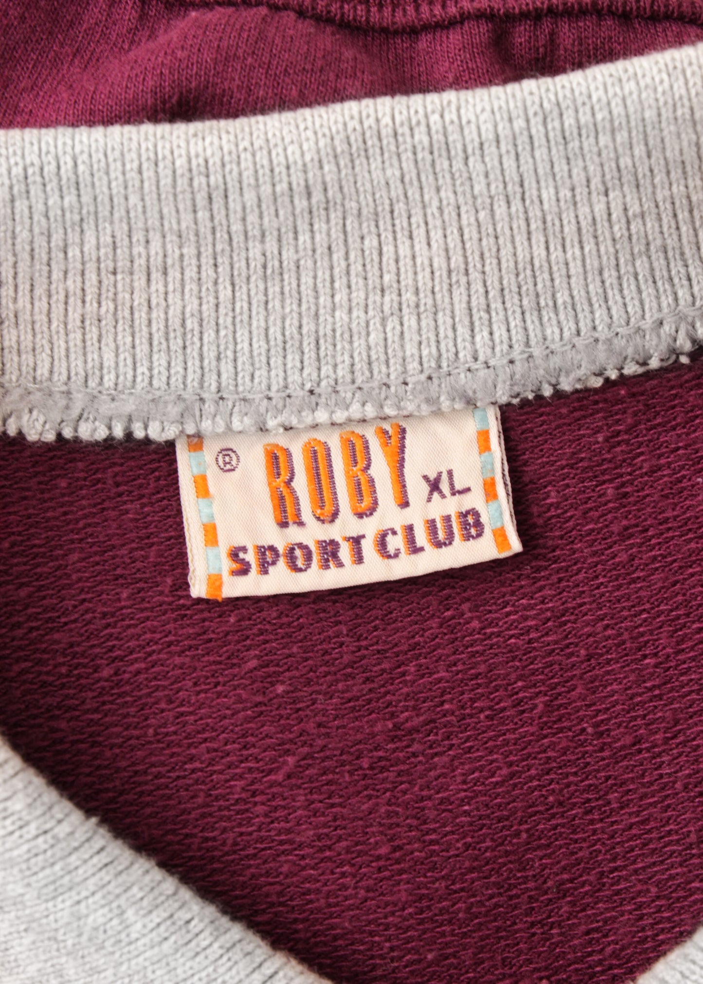 Vintage sweatshirt in eggplant and grey