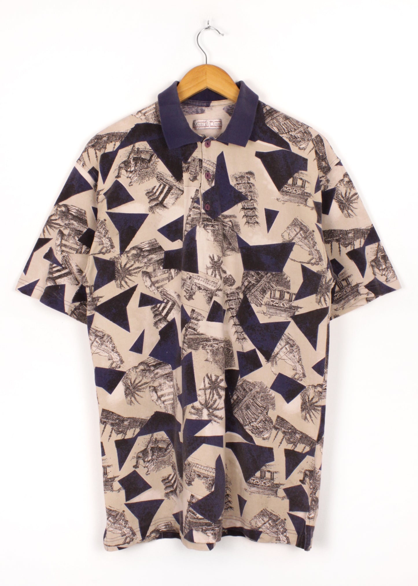 Marcel Clair printed polo tee